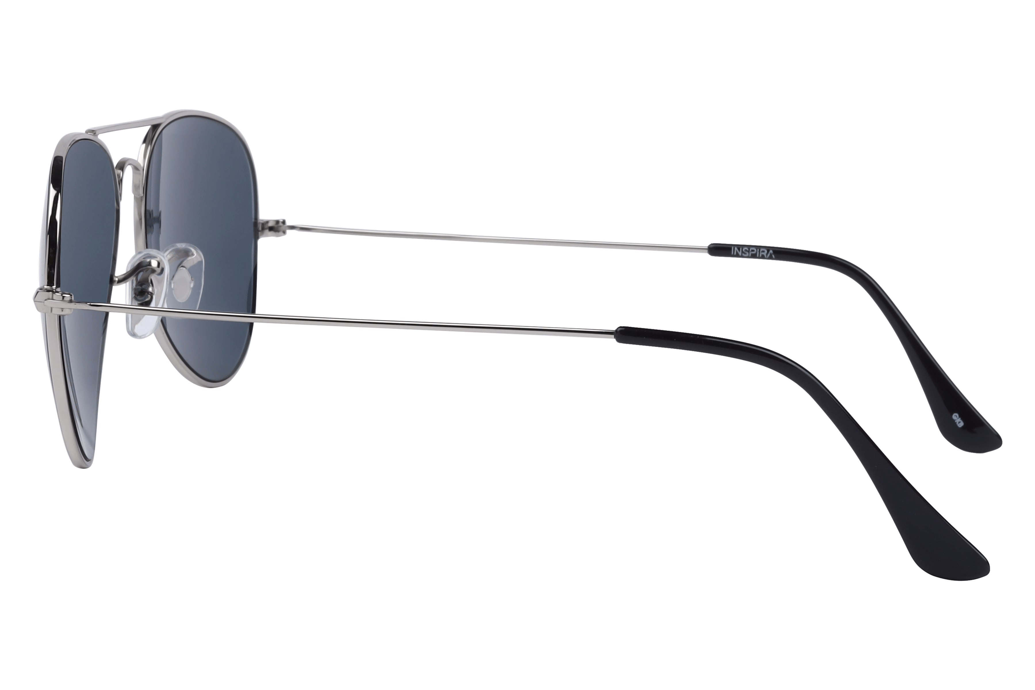 Inspira CHAV S01 Sunglass Silver Unisex Full Metal Sunglass — Silver frame — view 3