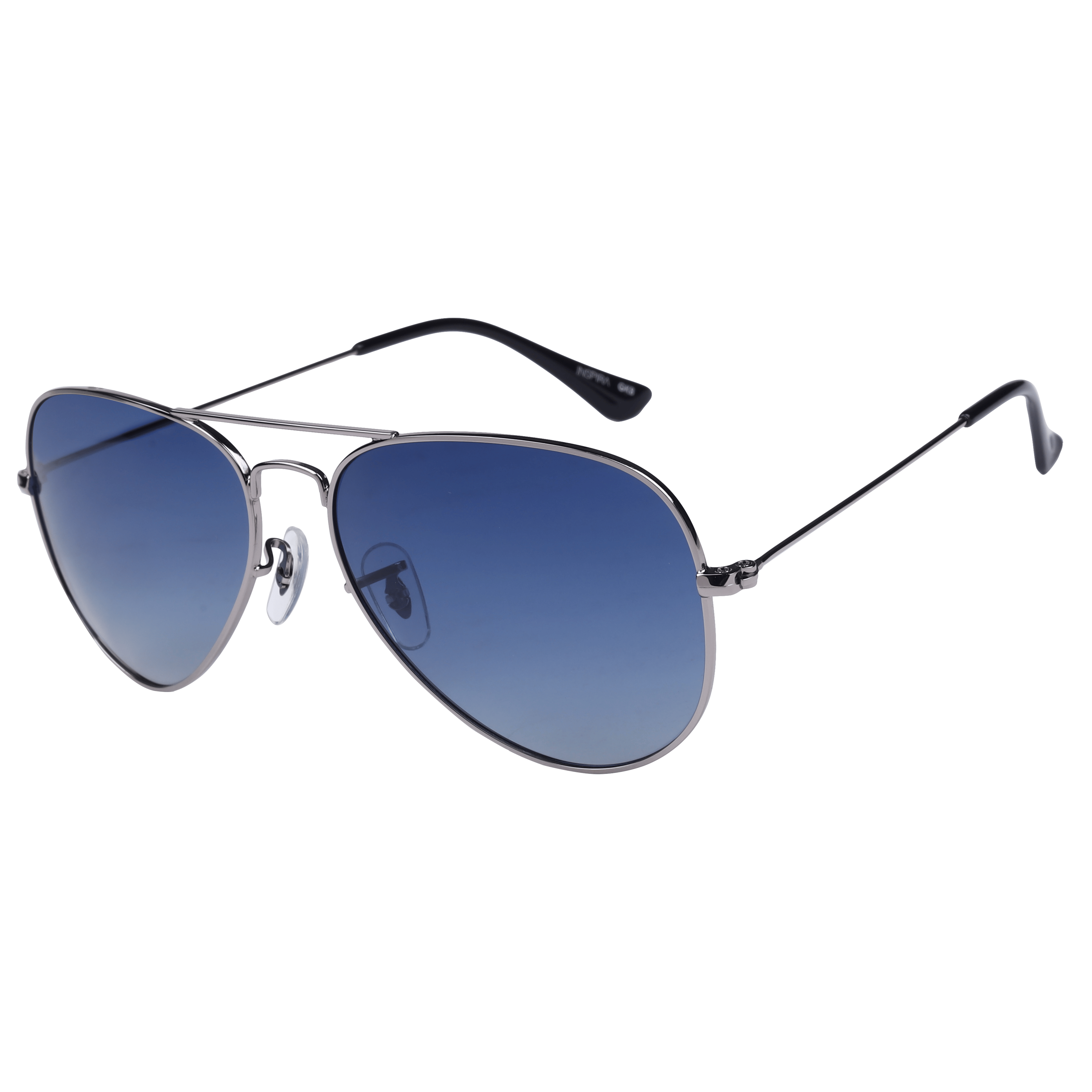 Inspira AK17019M Sunglass Shiny Gun Metal Unisex Full Metal — Shiny Gun Metal frame