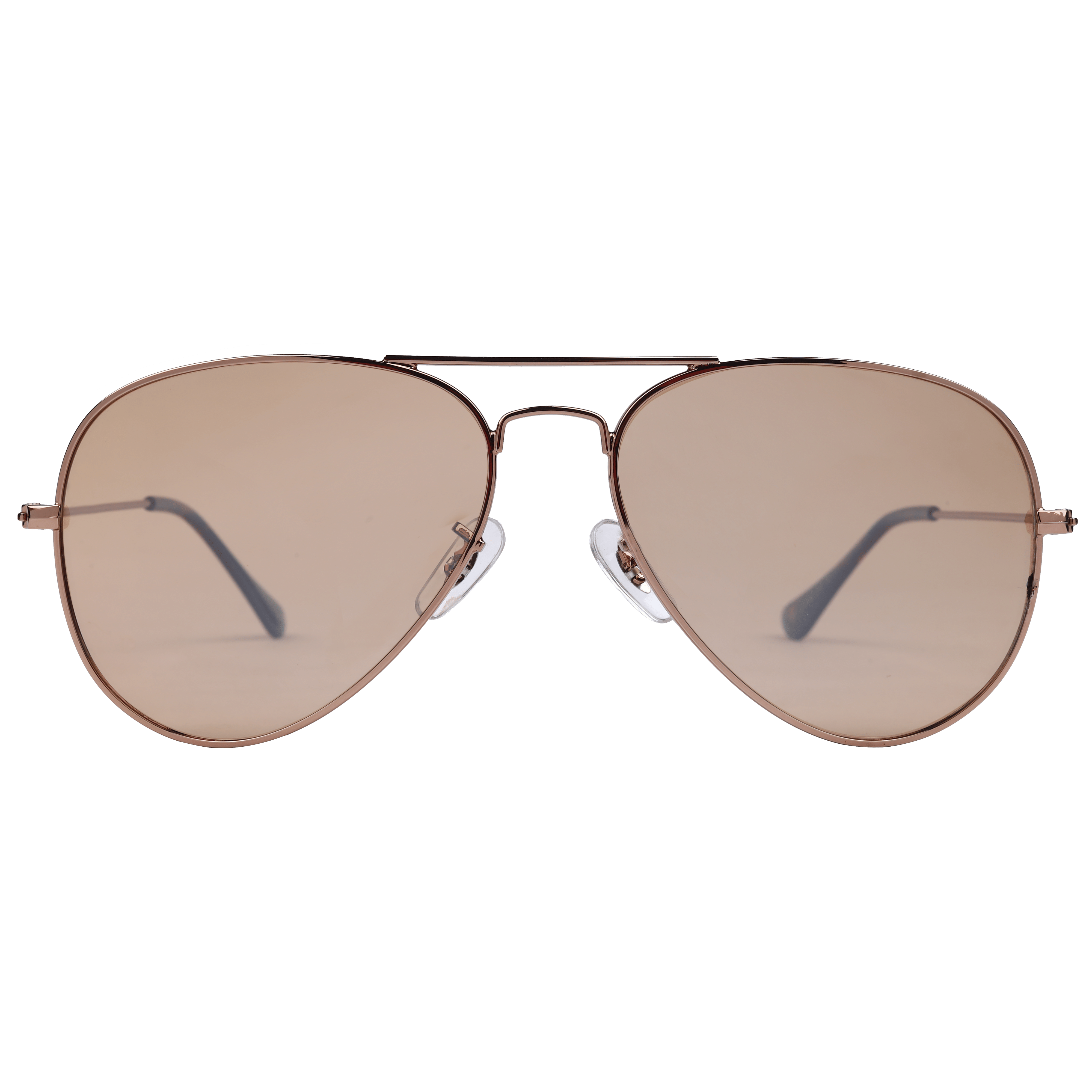Inspira AK17019M Sunglass Brown Unisex Full Metal Sunglass — Brown frame — view 2