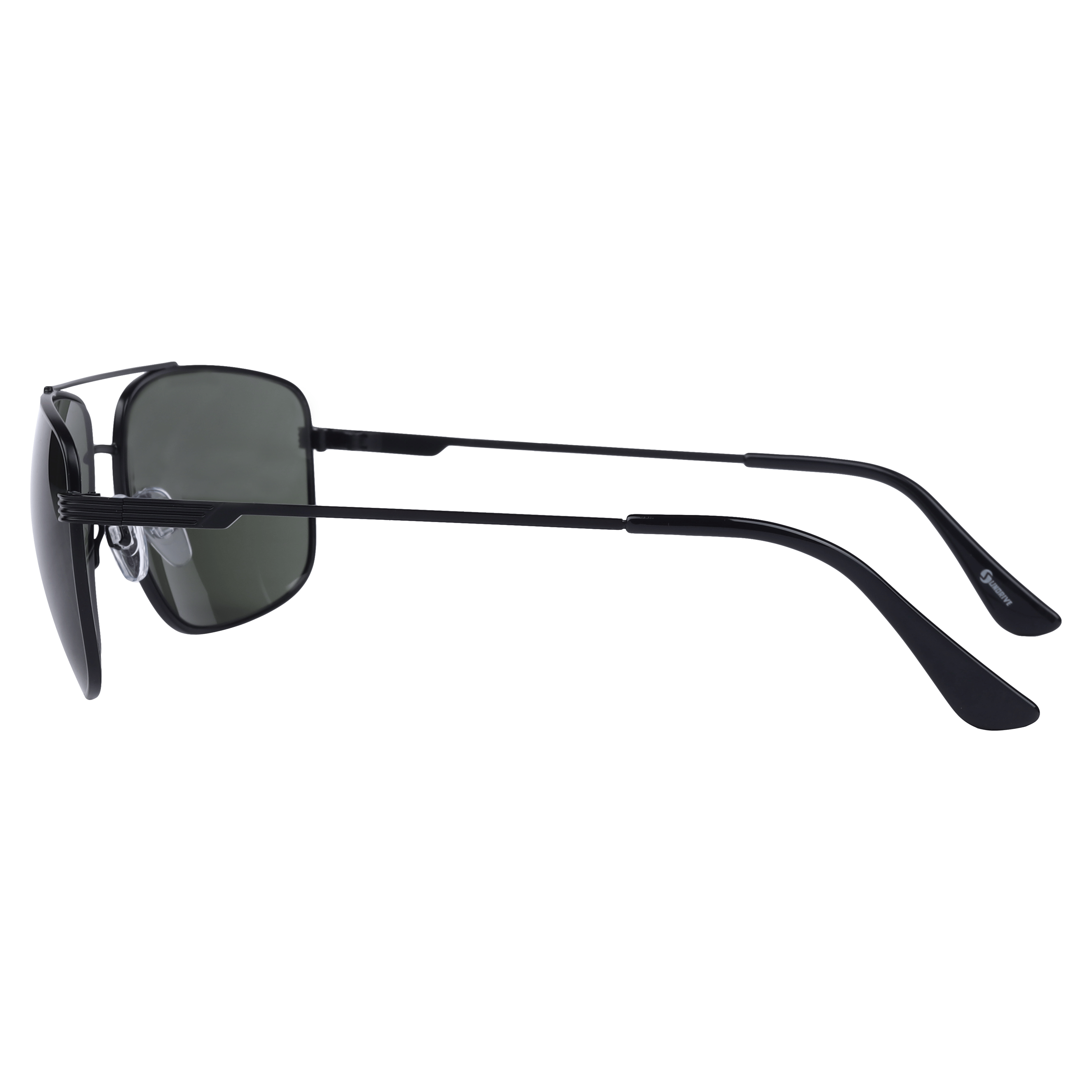 Inspira S993 Sunglass Matt Black Male Full Metal Sunglass — Matt Black frame — view 3