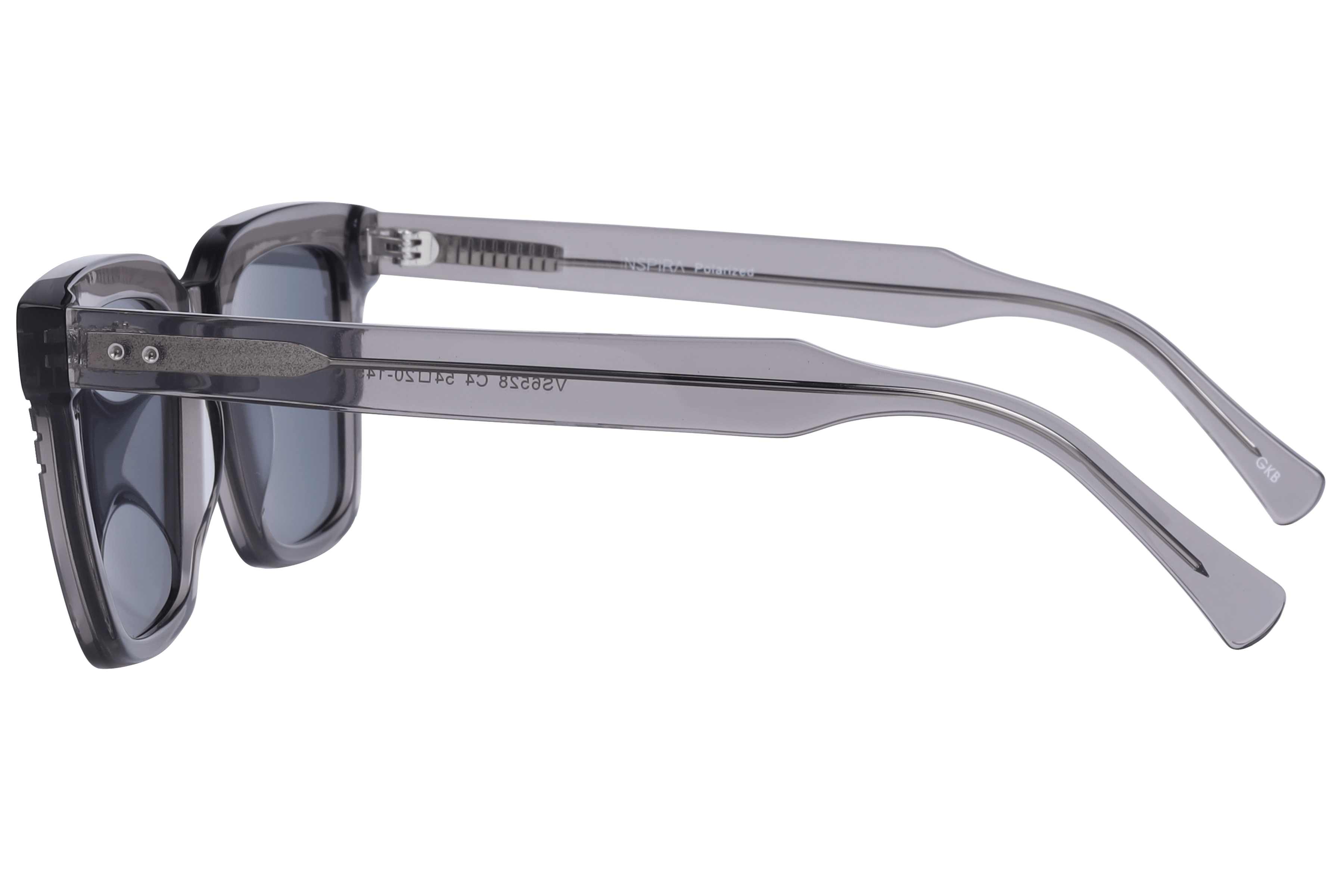 Inspira VS6528 Sunglass Transparent Grey Male Full Shell Sunglass — Transparent Grey frame — view 3
