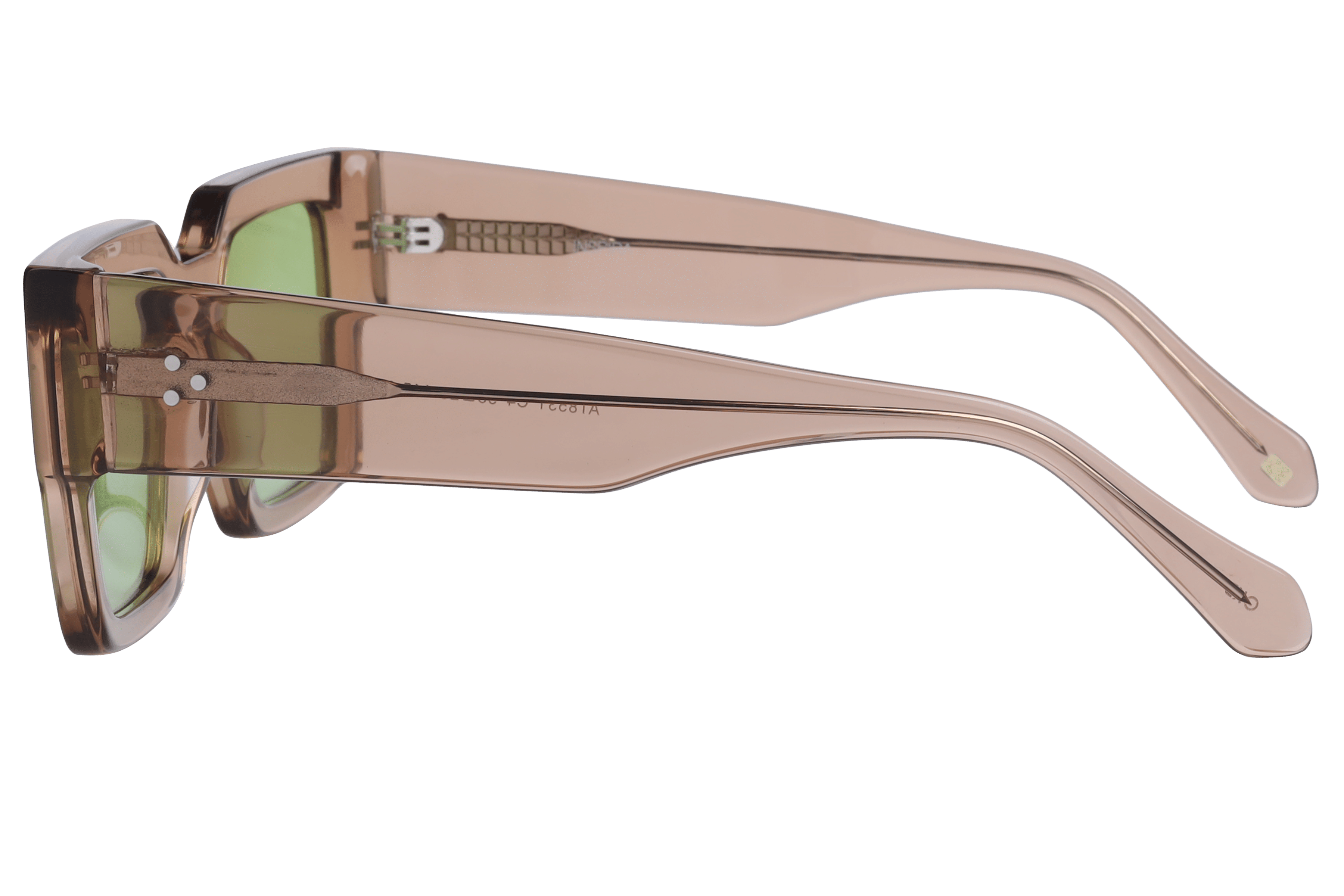 Inspira AT8531 Sunglass Transparent Brown Unisex Full Shell Sunglass — Transparent Brown frame — view 3