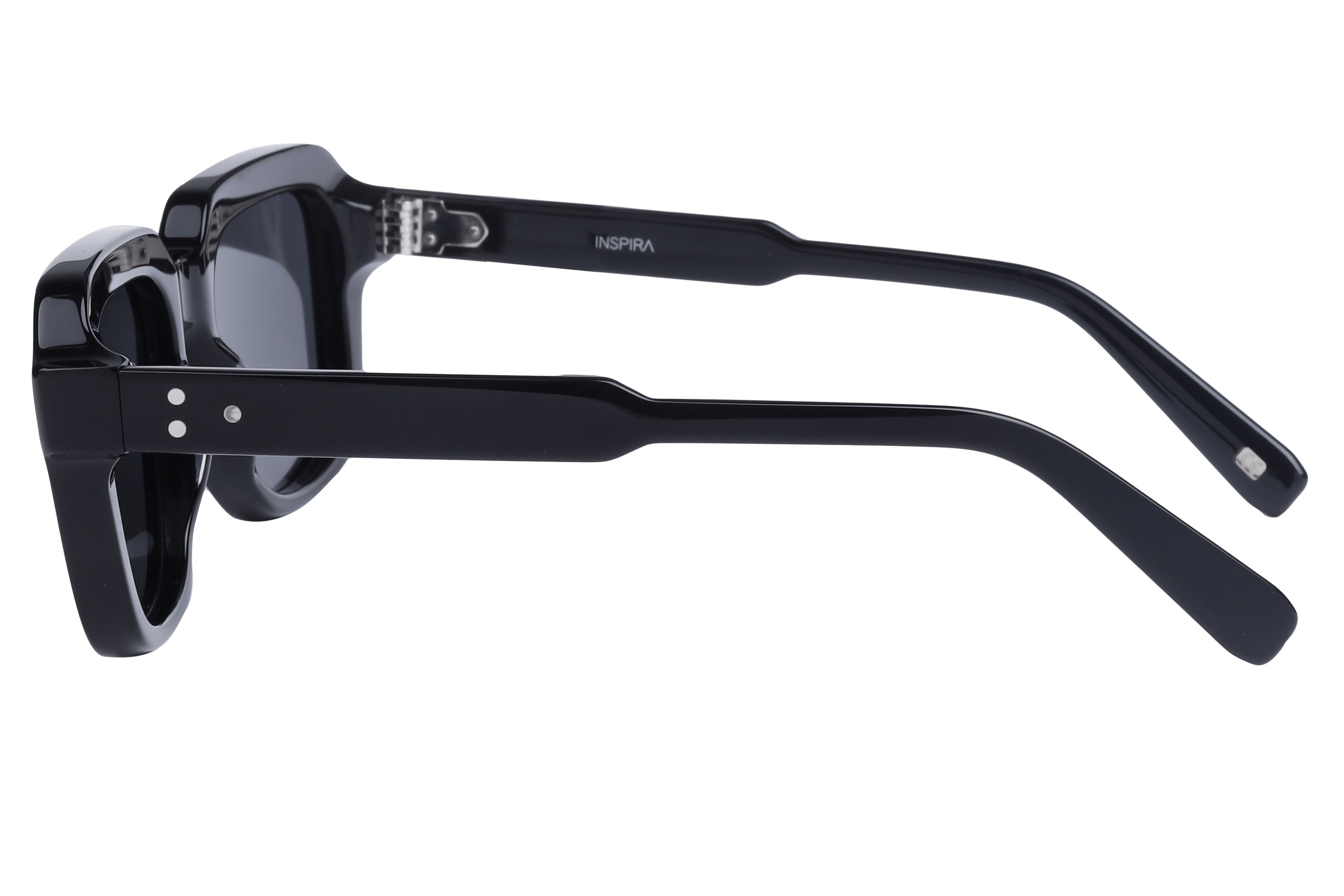 Inspira AS6500 Sunglass Black Male Full Shell Sunglass — Black frame — view 3