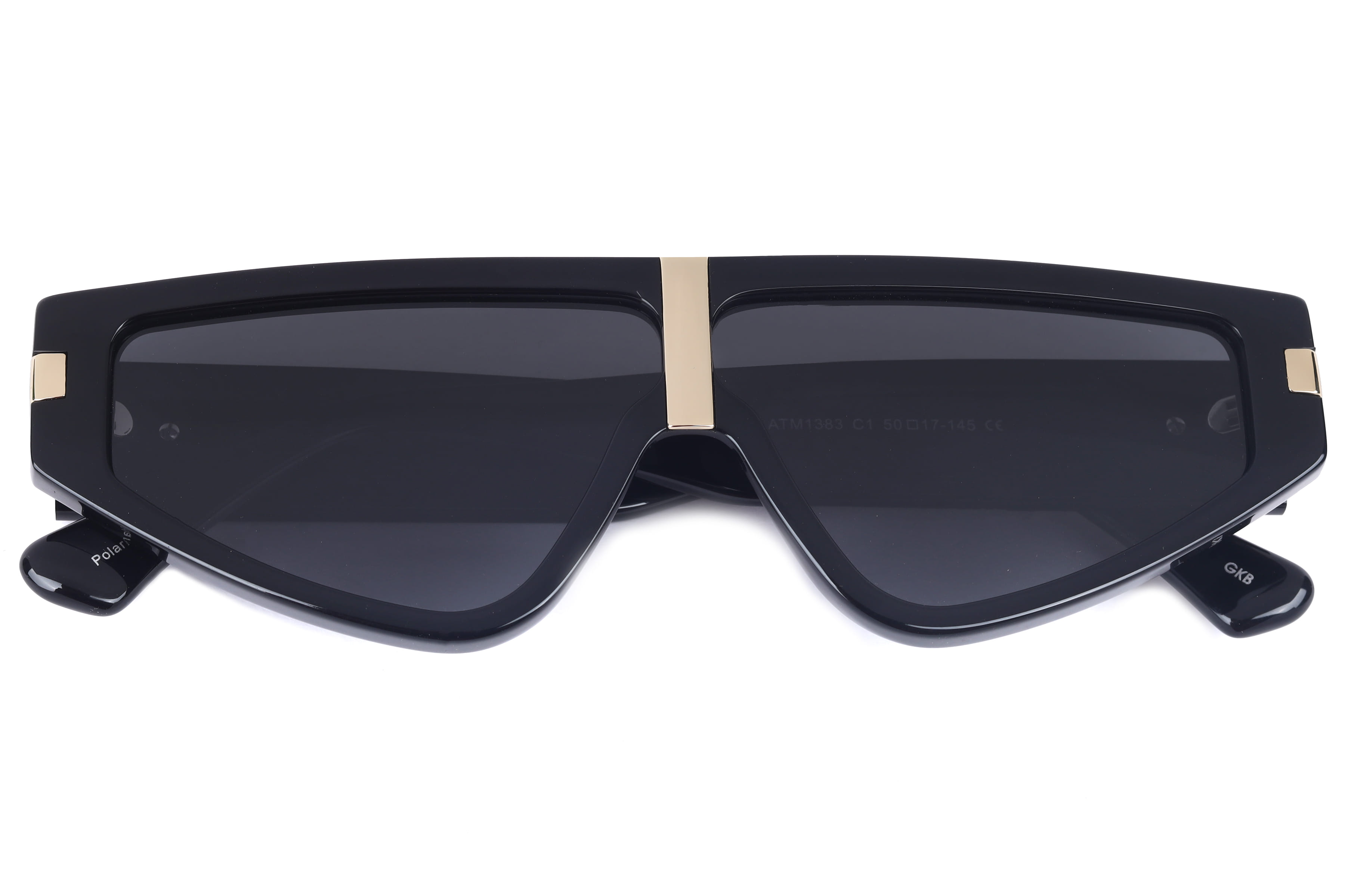 Inspira ATM1383 Sunglass Black Unisex Full Shell Sunglass — Black frame — view 4