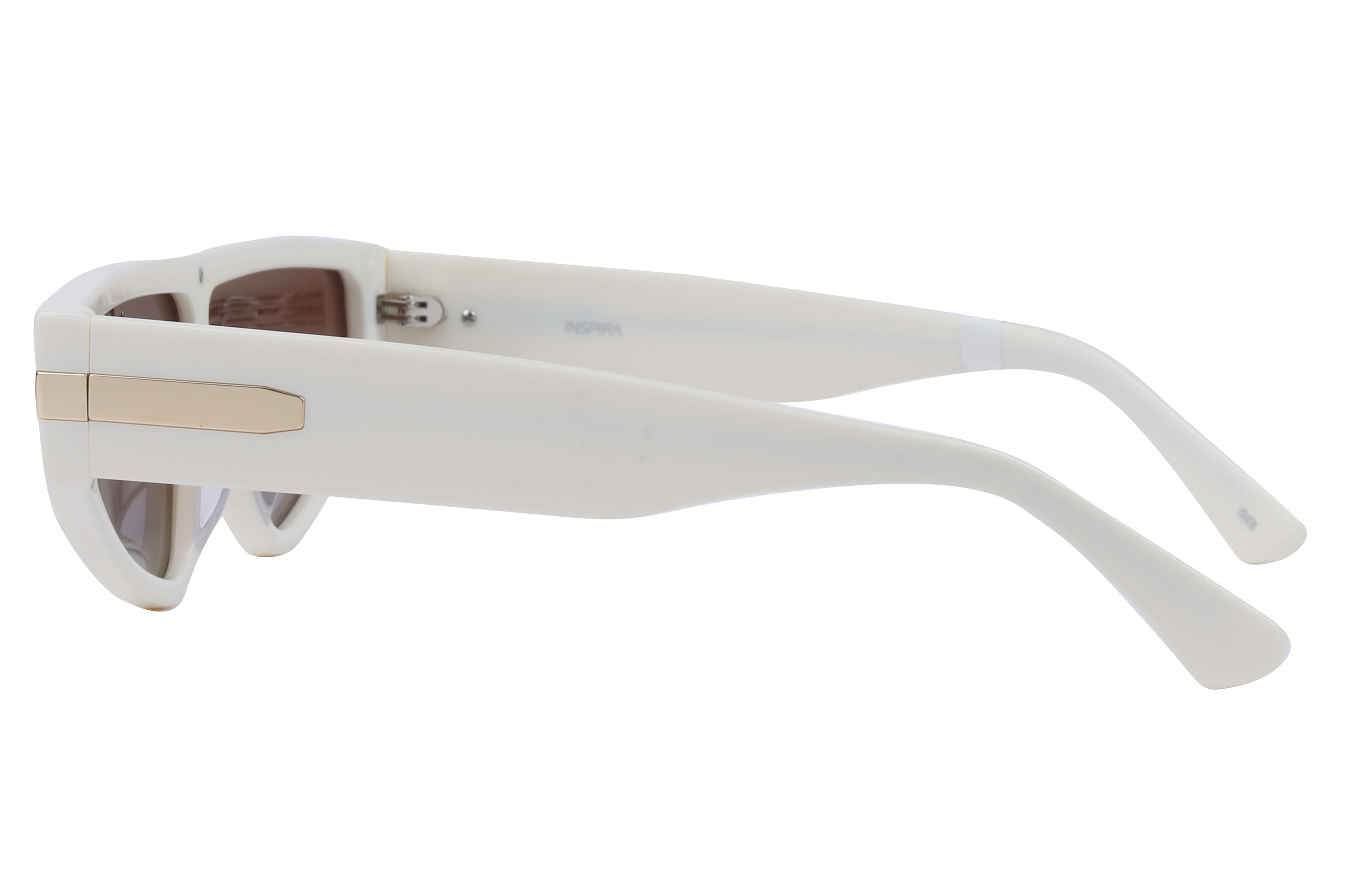 Inspira ATM1383 Sunglass White Unisex Full Shell Sunglass — White frame — view 3