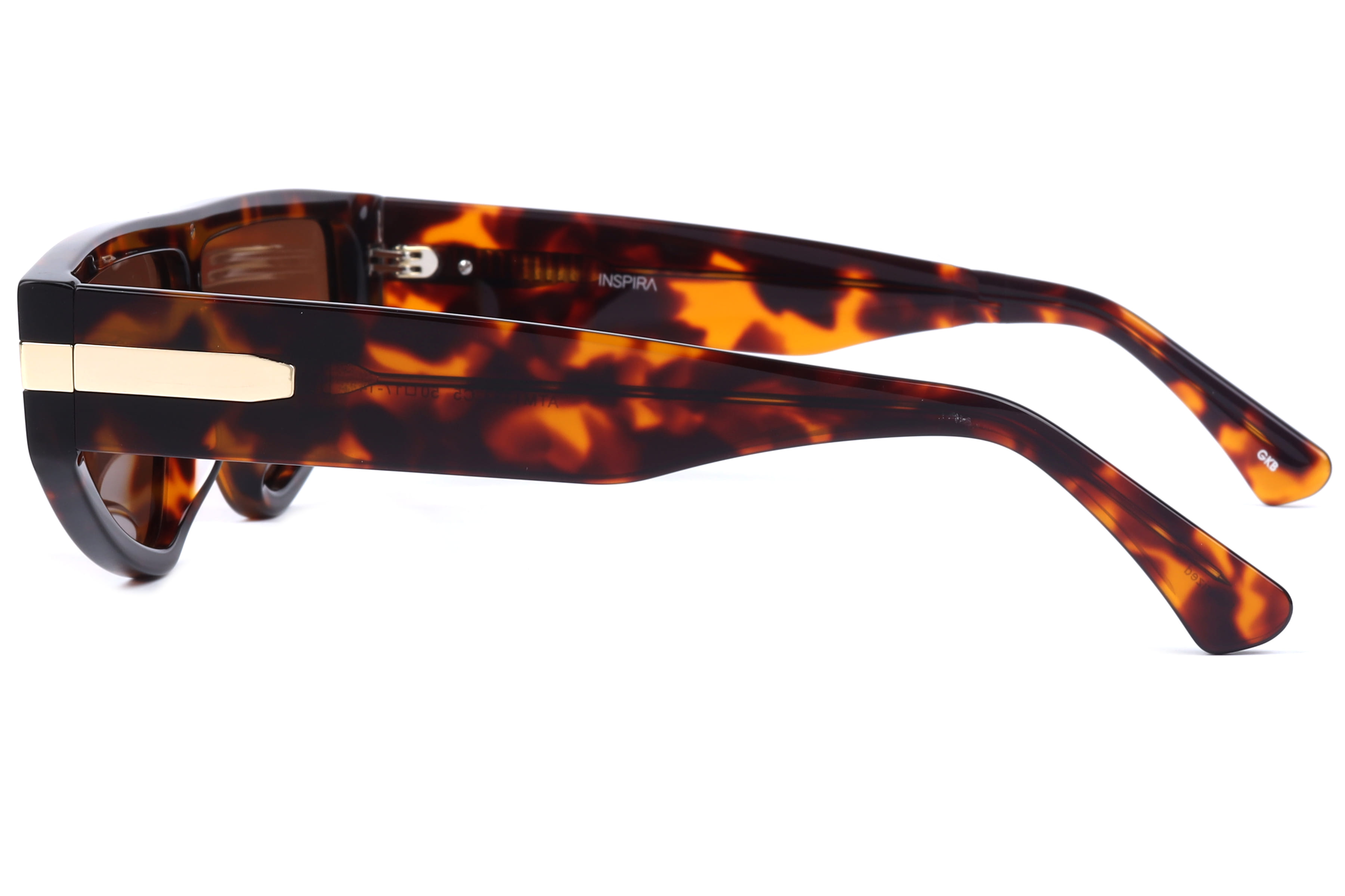 Inspira ATM1383 Sunglass Havana Unisex Full Shell Sunglass — Havana frame — view 3