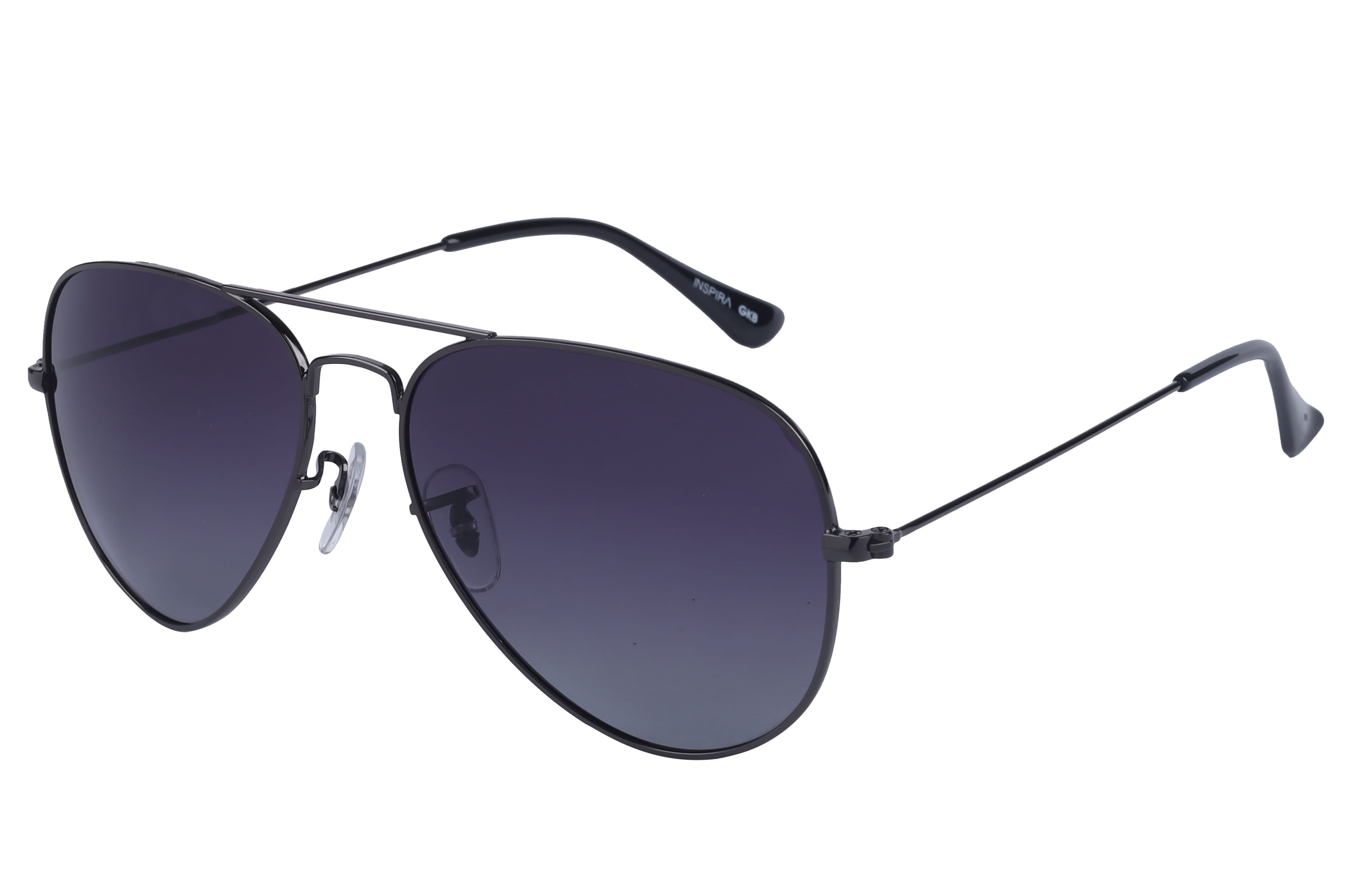 Inspira AK17019M Sunglass Gun Metal Unisex Full Metal Sunglass — Gun Metal frame — view 1