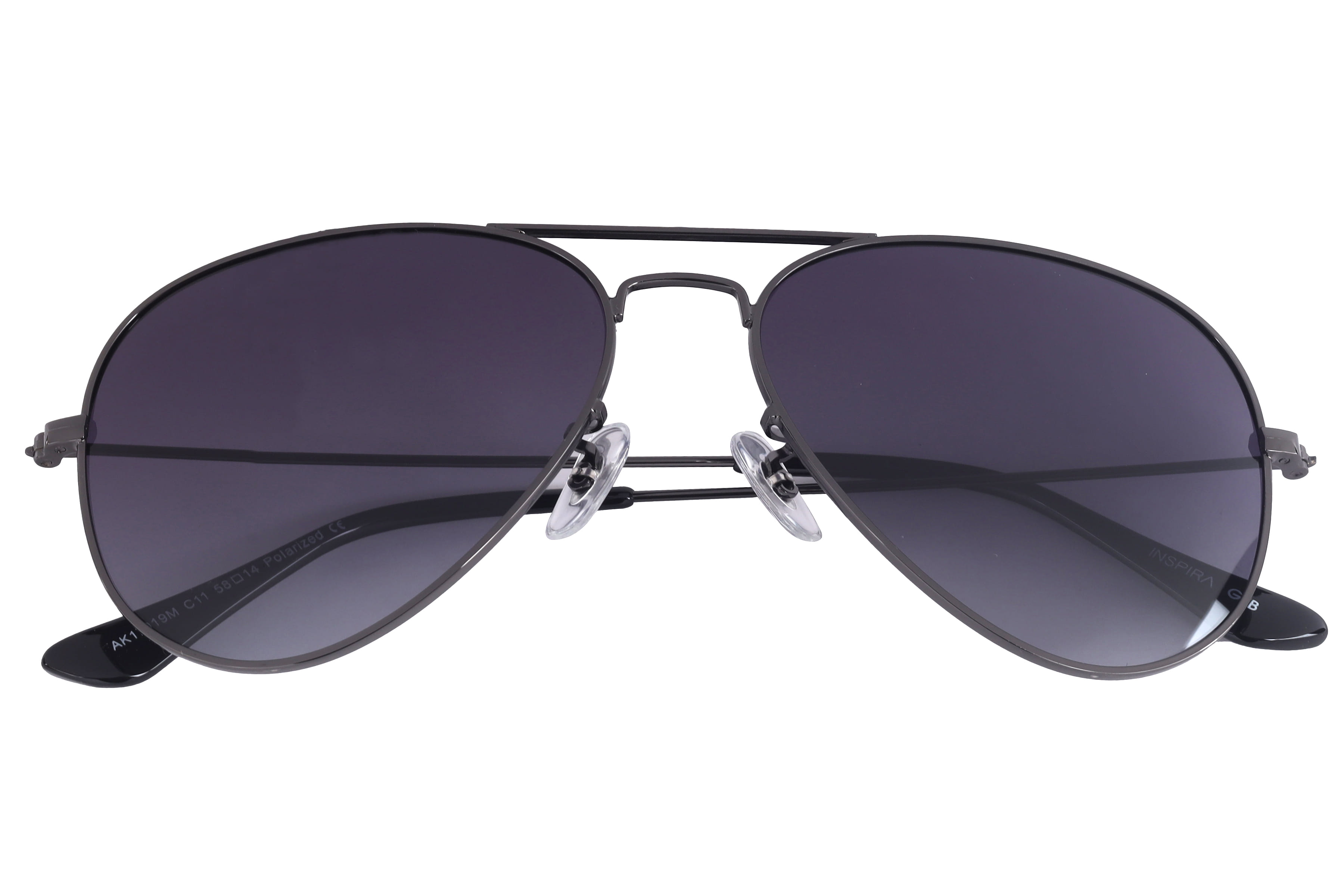 Inspira AK17019M Sunglass Gun Metal Unisex Full Metal Sunglass — Gun Metal frame — view 4