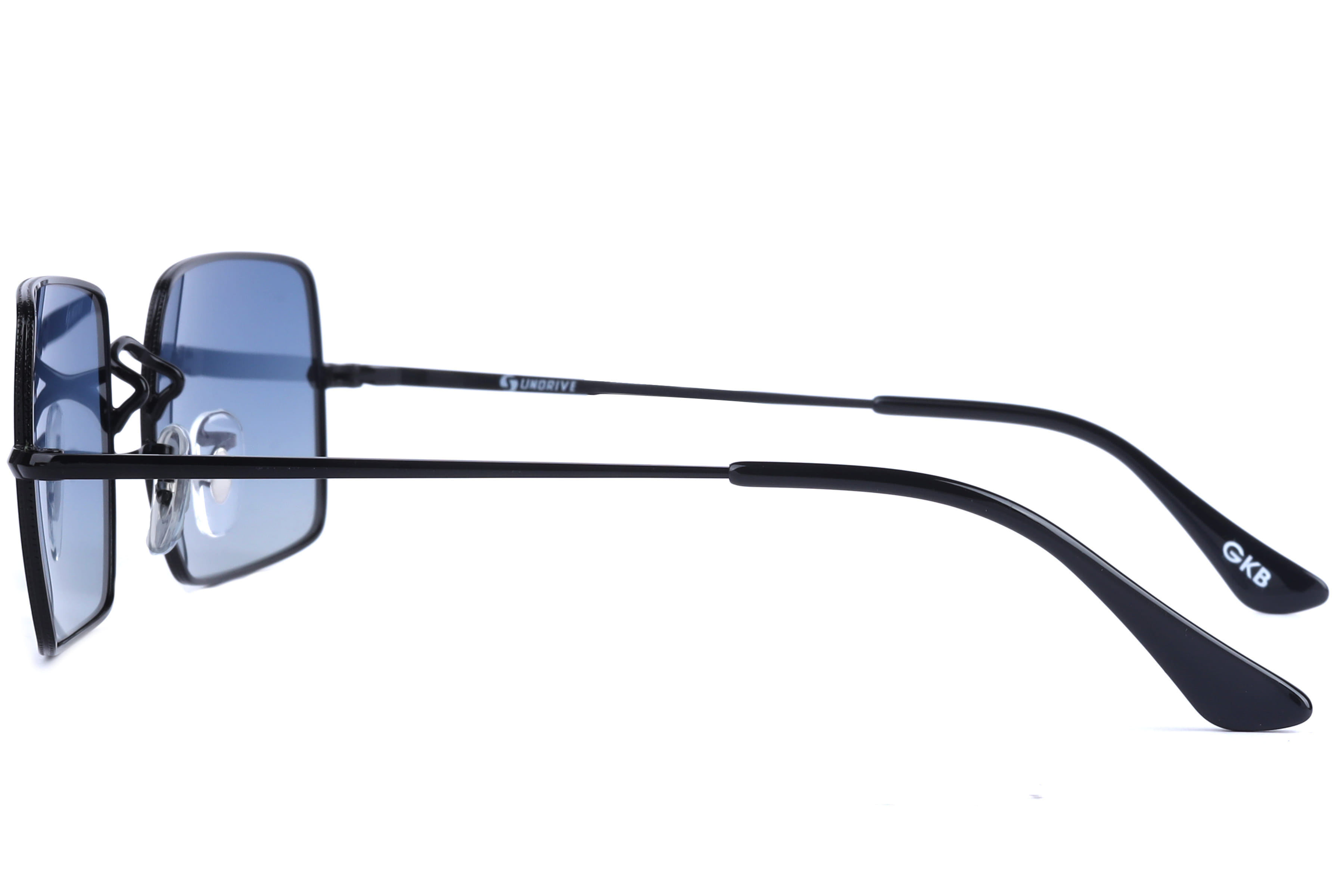 Inspira AK17186 Sunglass Black Unisex Full Metal Sunglass — Black frame — view 3