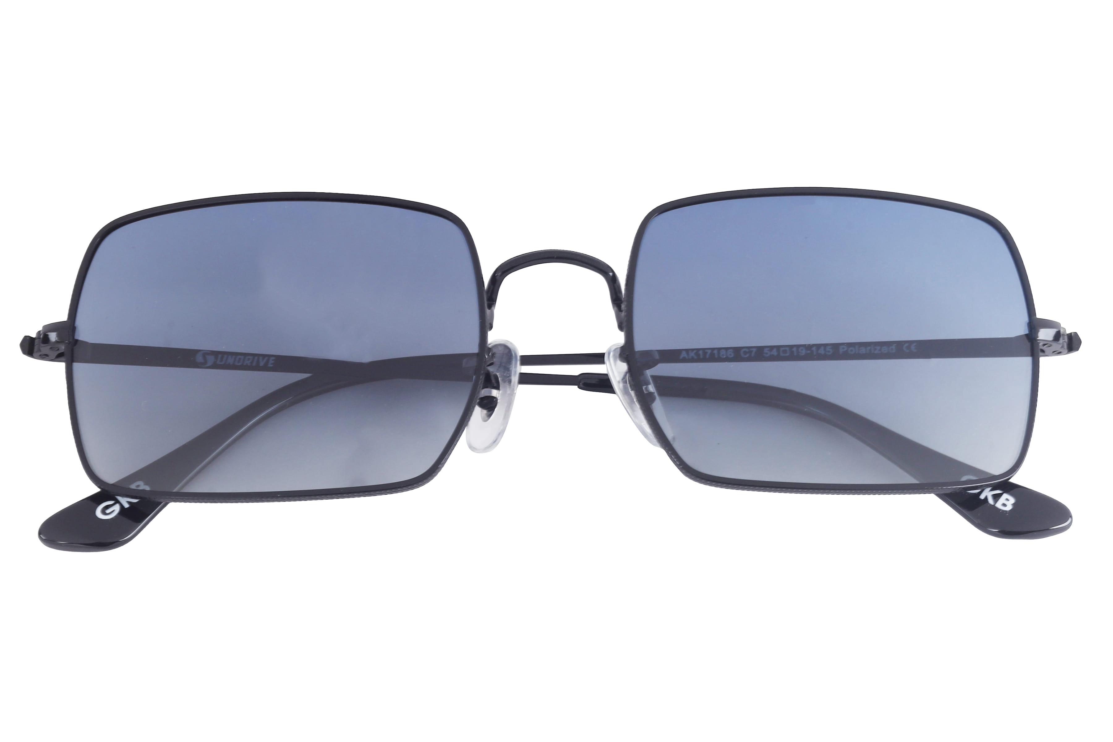 Inspira AK17186 Sunglass Black Unisex Full Metal Sunglass — Black frame — view 4