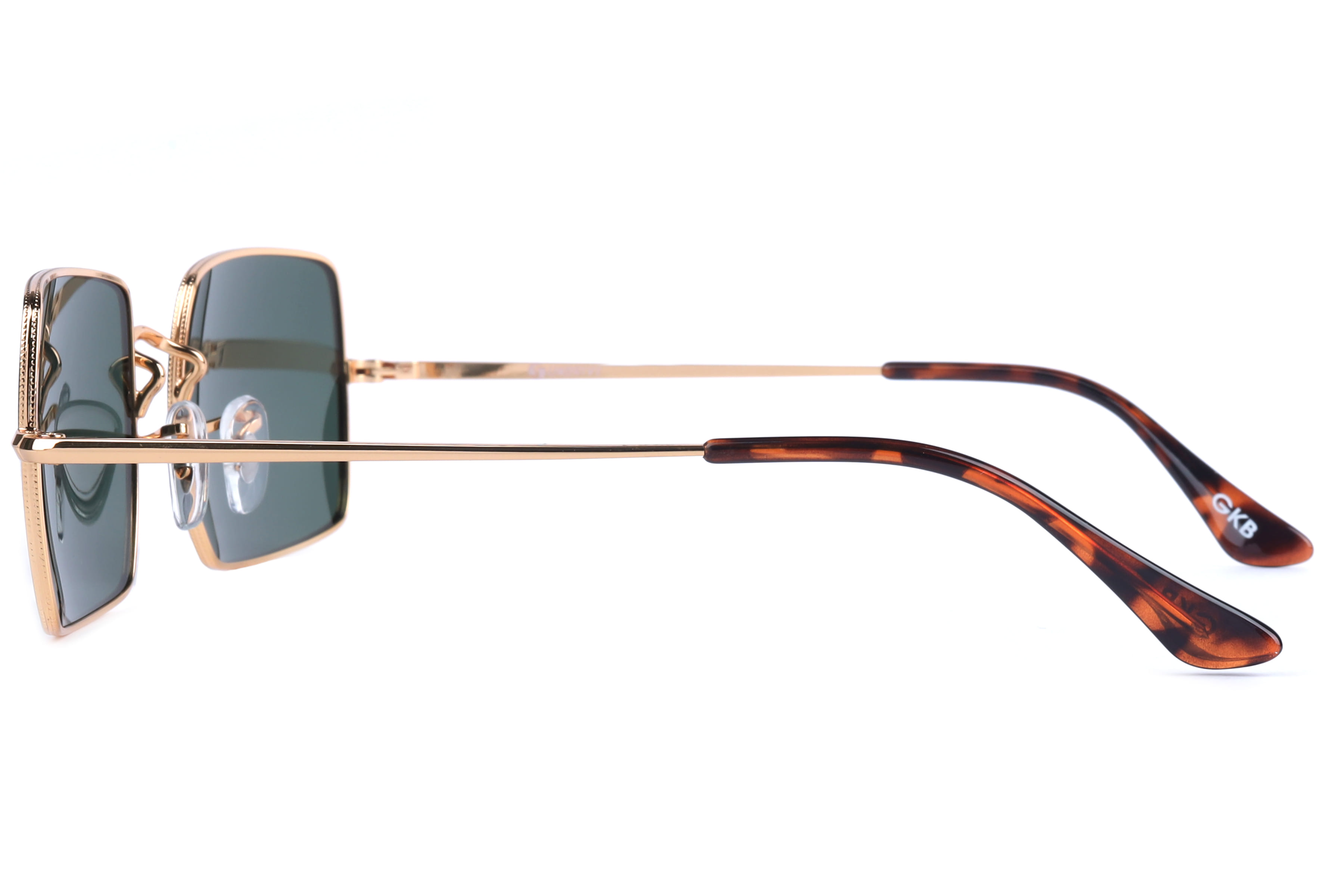 Inspira AK17186 Sunglass Gold Unisex Full Metal Sunglass — Gold frame — view 3