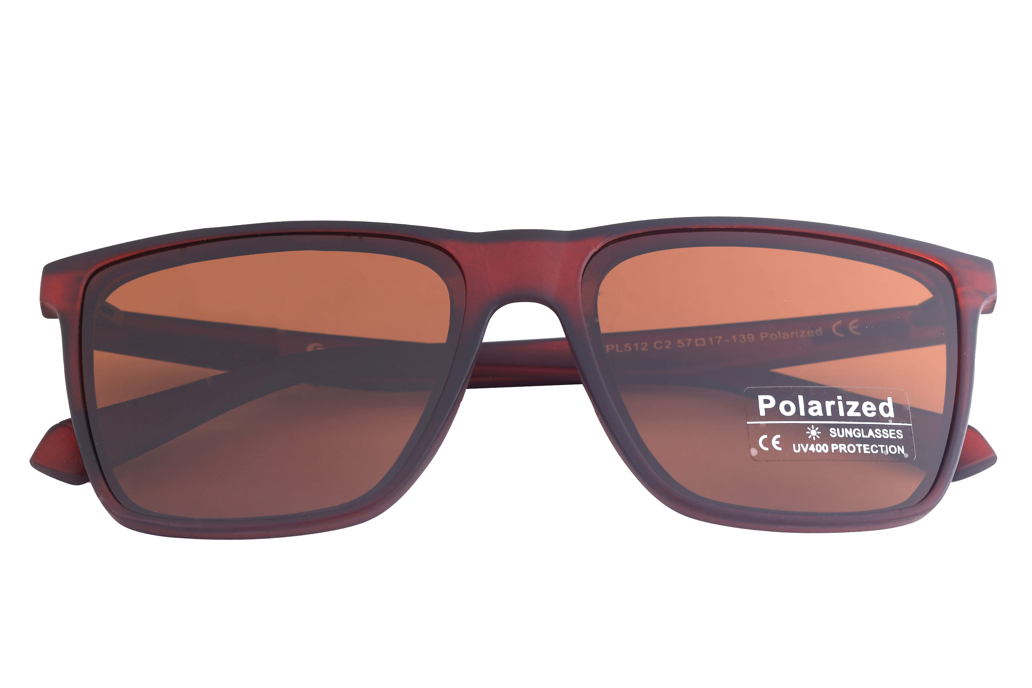 Inspira PL512 Sunglass Matt Brown Male Full Shell Sunglass — Matt Brown frame — view 4
