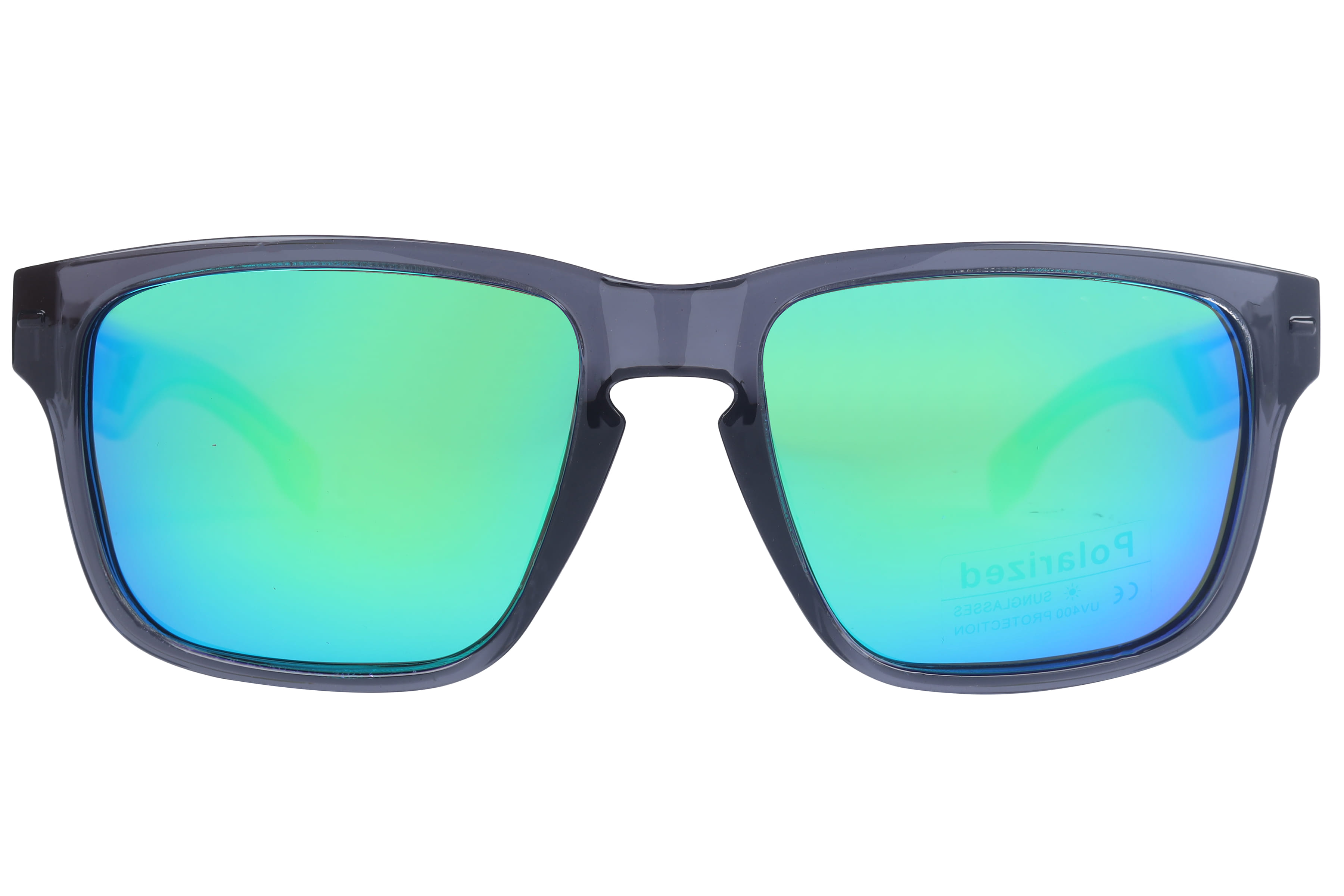 Inspira PTE2166 Sunglass Transparent Grey Male Full Shell — Matt Black frame
