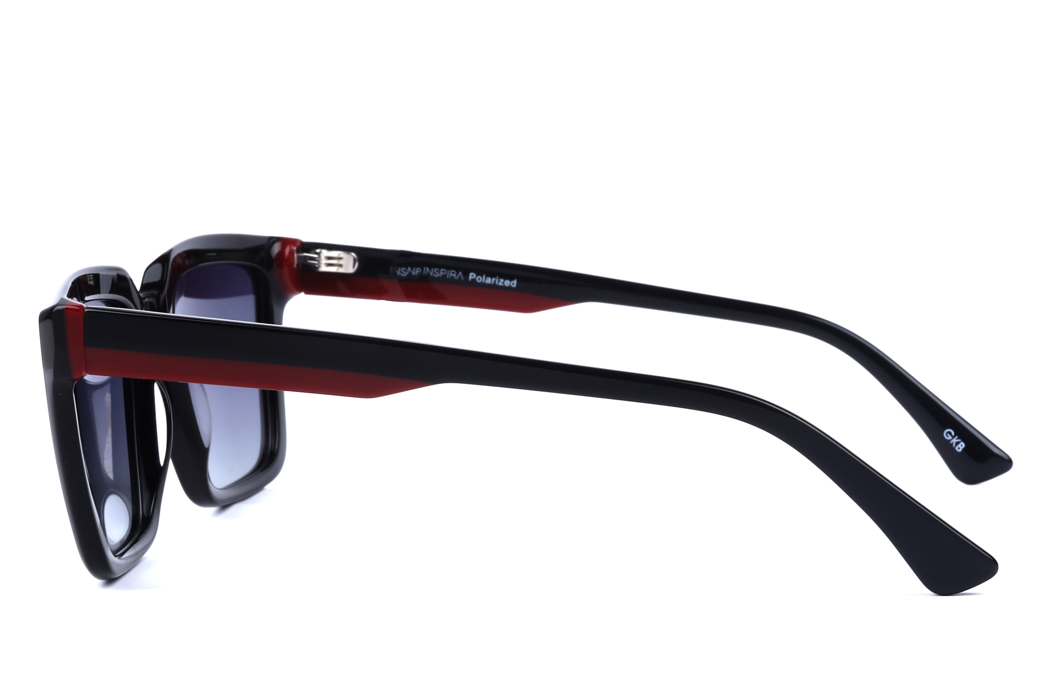 Inspira BAF2025L Sunglass Black Male Full Shell Sunglass — Black frame — view 3