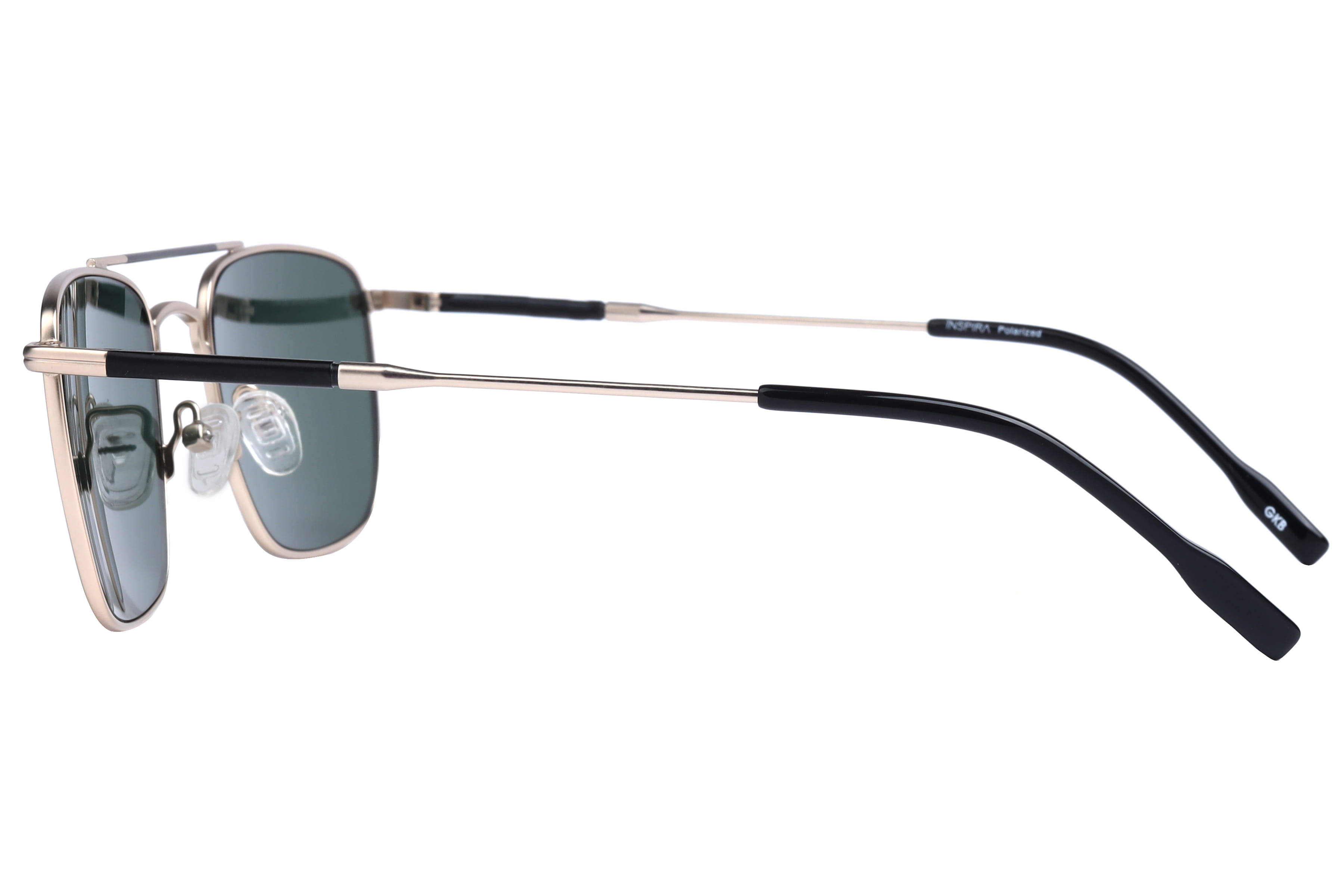 Inspira VS6537 Sunglass Matt Gold Unisex Full Metal Sunglass — Matt Gold frame — view 3
