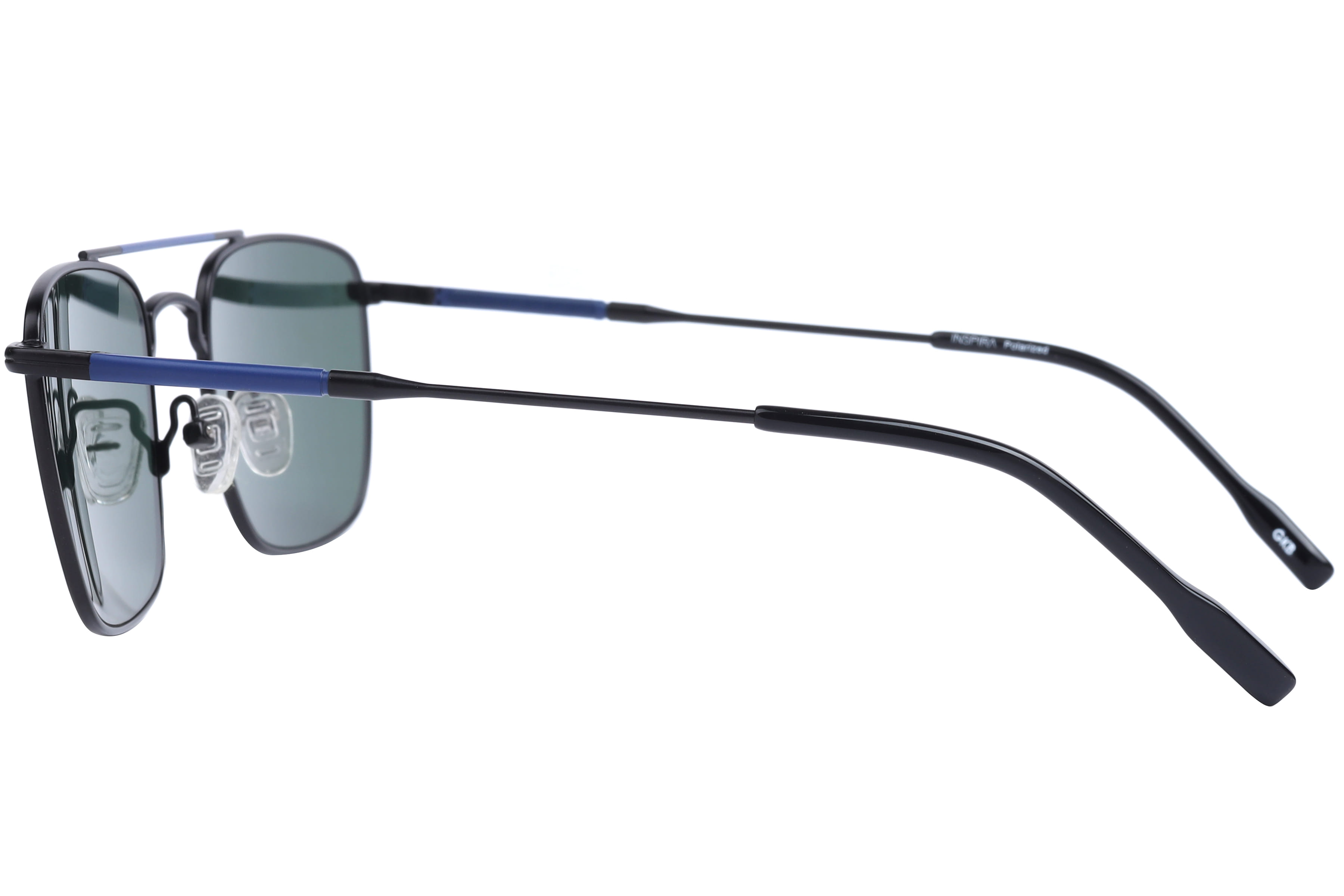 Inspira VS6537 Sunglass Matt Black Unisex Full Metal Sunglass — Matt Black frame — view 2