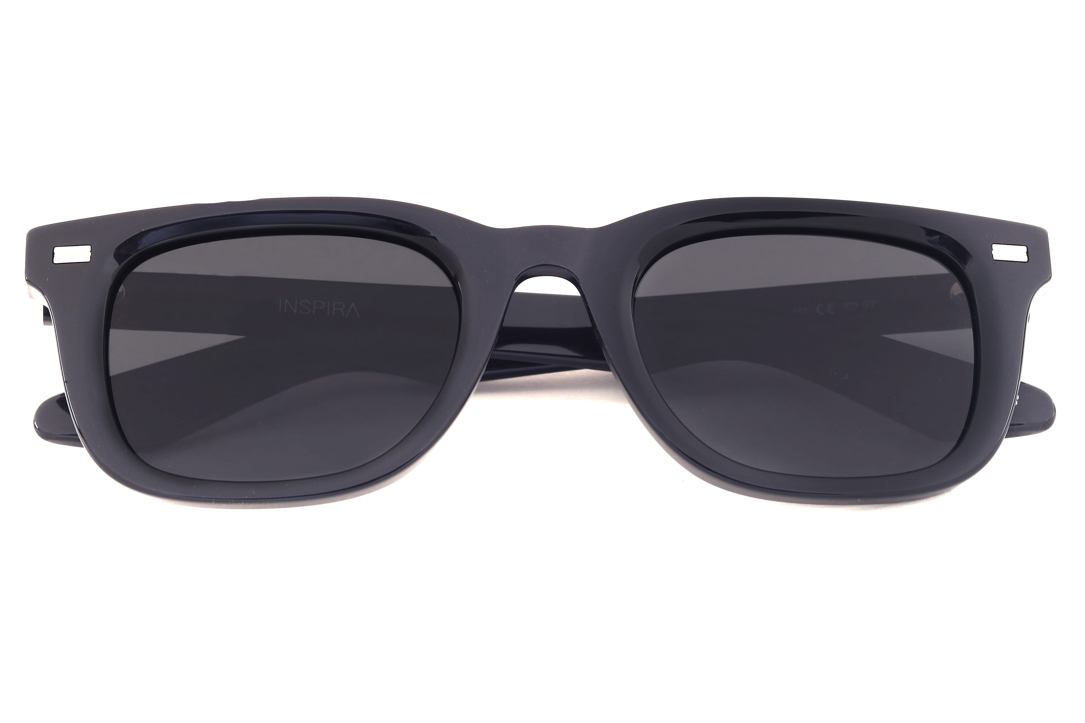 Inspira T91069 Sunglass Black Unisex Full Shell Sunglass — Black frame — view 4