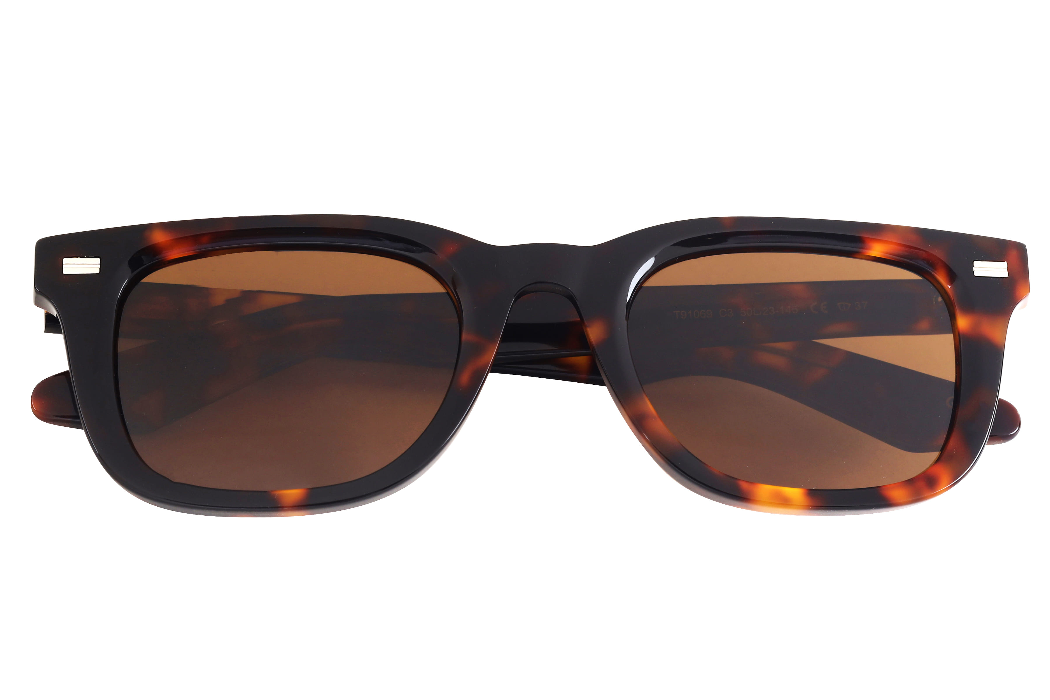 Inspira T91069 Sunglass Havana Unisex Full Shell Sunglass — Havana frame — view 2