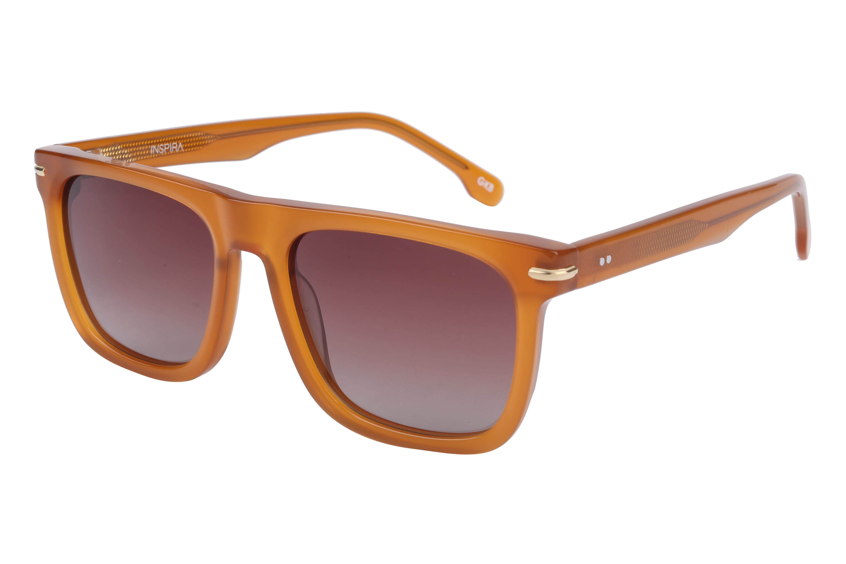 Inspira T91027 Sunglass Brown Male Full Shell — Brown frame