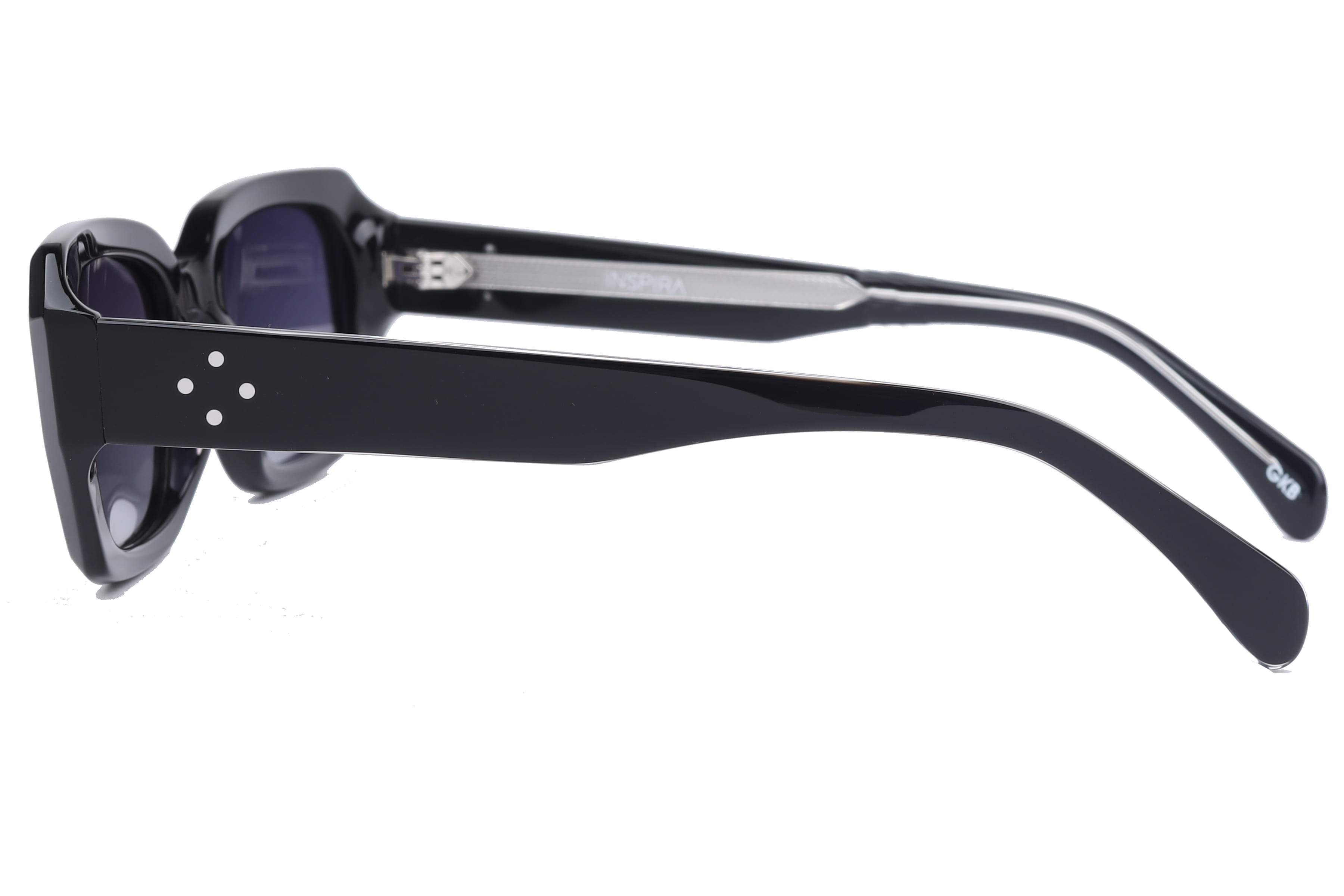 Inspira T91042 Sunglass Black Unisex Full Shell Sunglass — Black frame — view 3