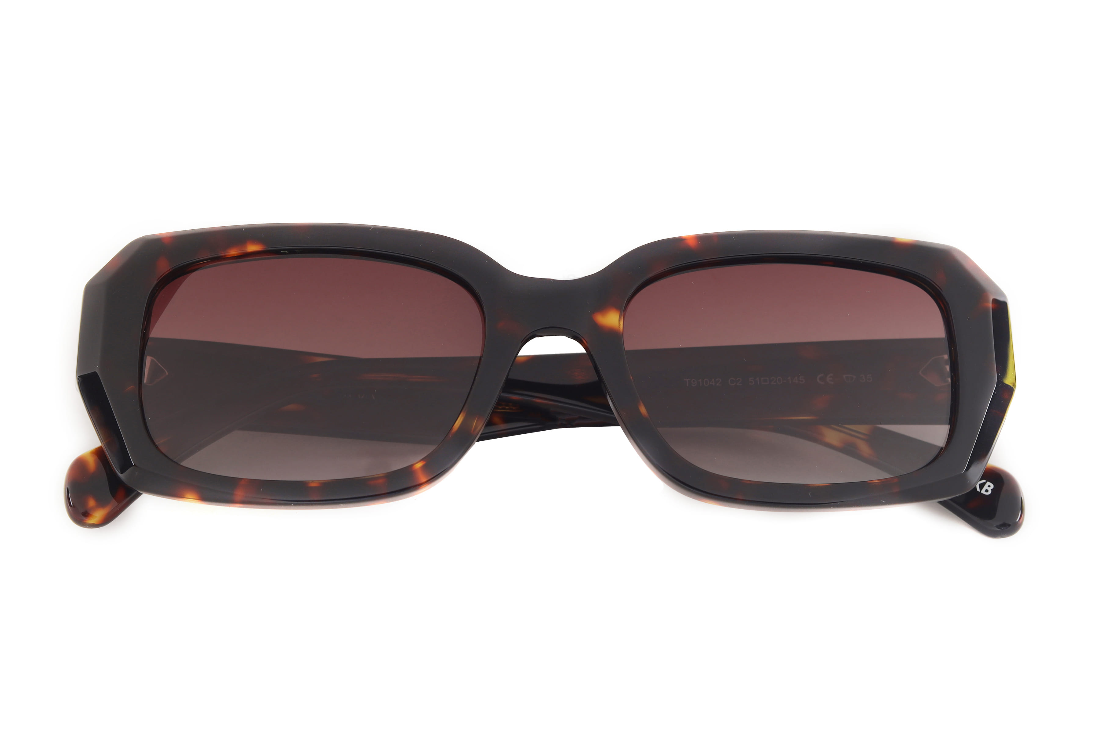 Inspira T91042 Sunglass Havana Unisex Full Shell Sunglass — Havana frame — view 3