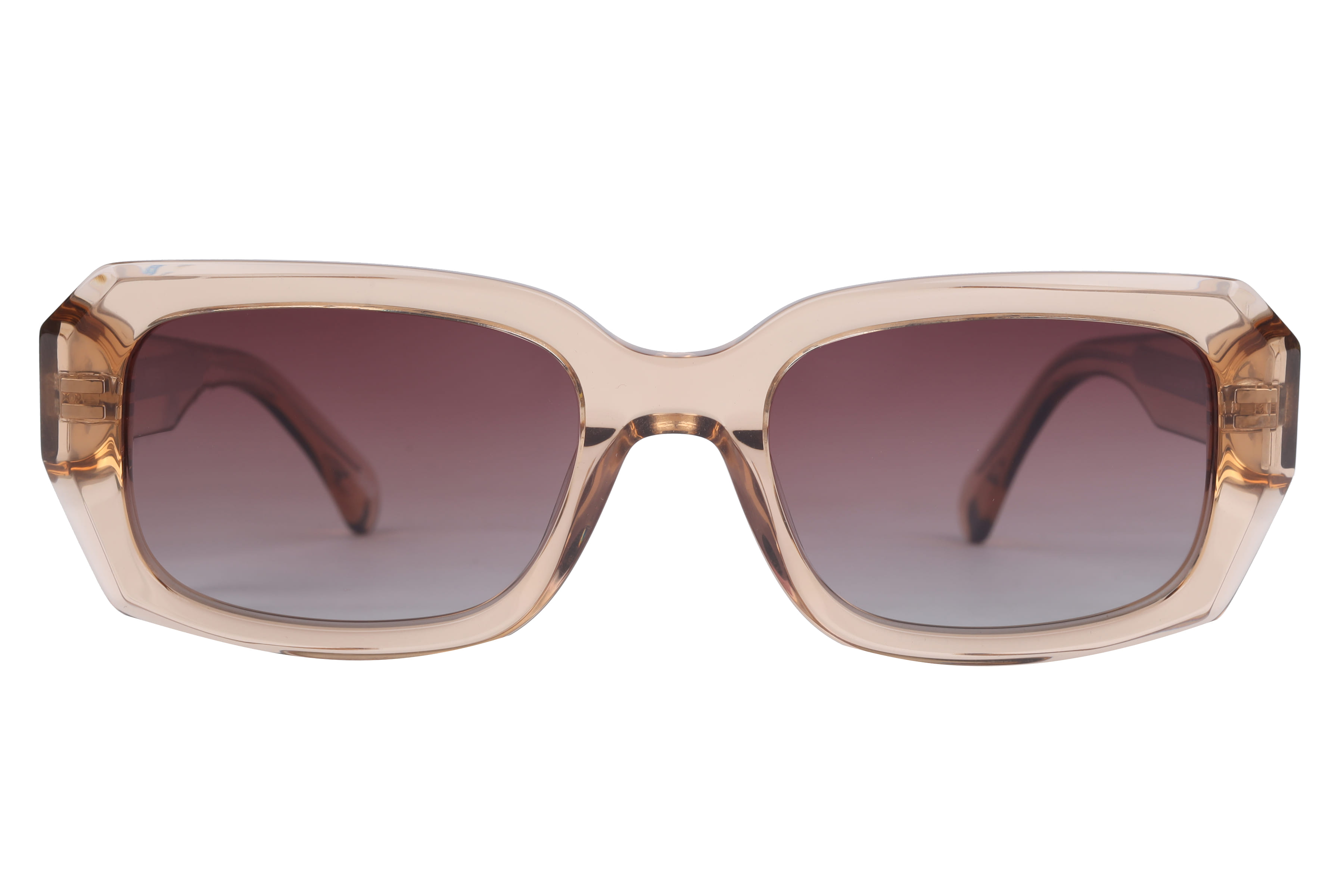 Inspira T91042 Sunglass Transparent Brown Unisex Full Shell — Transparent Brown frame