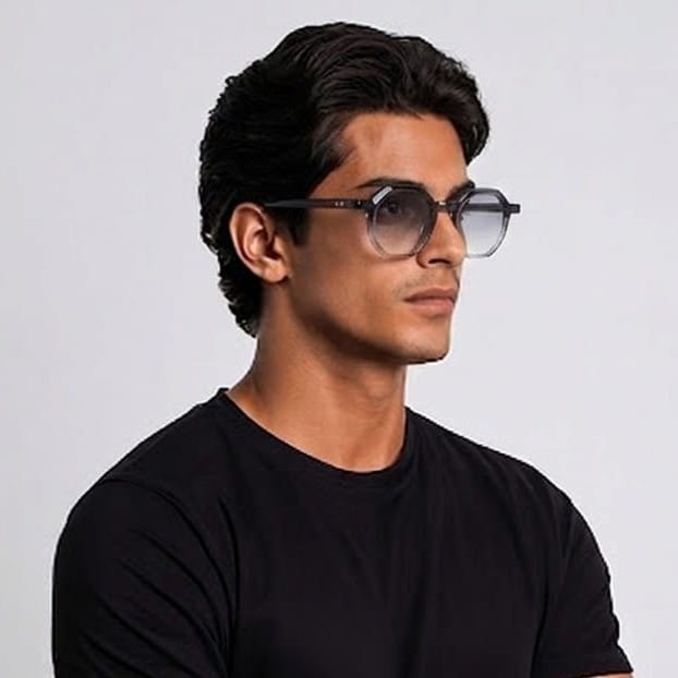 Inspira VS6570 Sunglass Transparent Grey Unisex Full Shell Sunglass — view 4