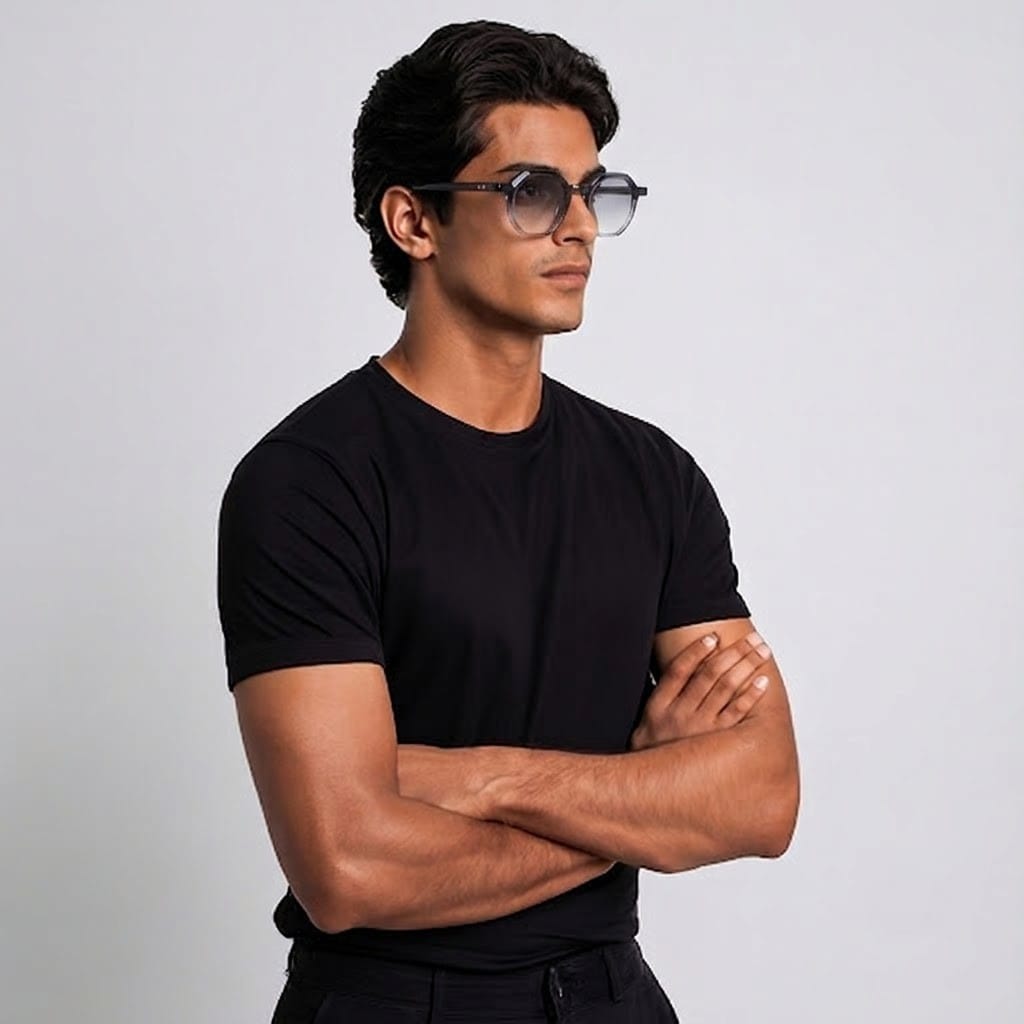 Inspira VS6570 Sunglass Transparent Grey Unisex Full Shell Sunglass — view 6