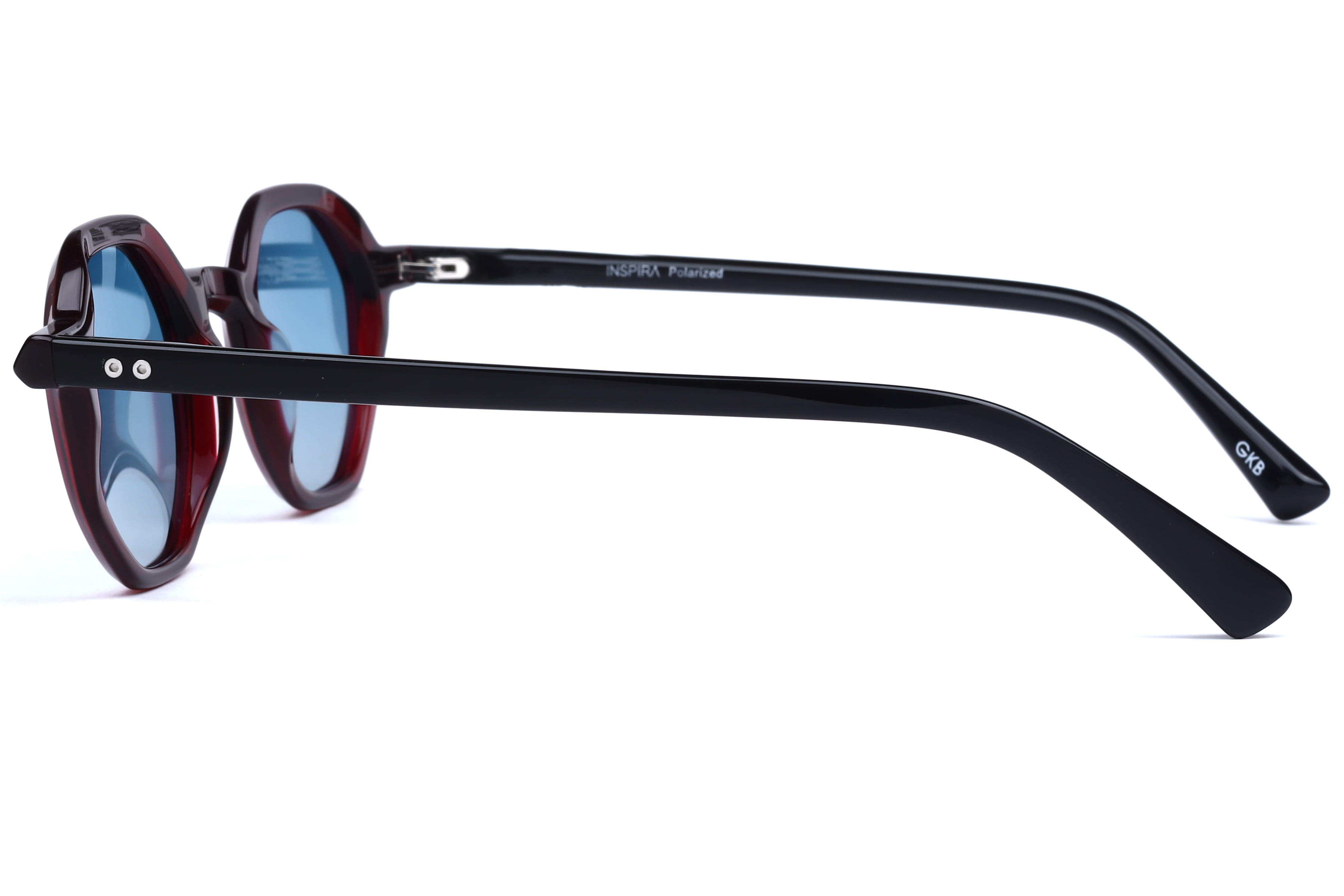 Inspira VS6570 Sunglass Maroon Unisex Full Shell Sunglass — Maroon frame — view 2