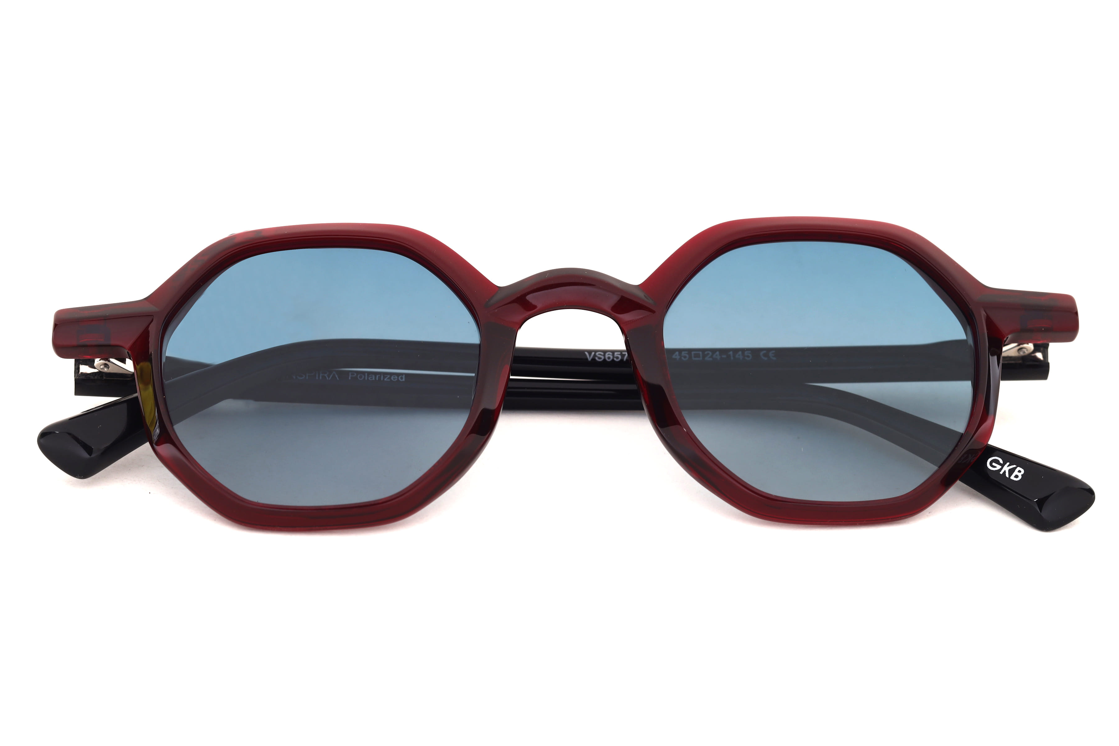 Inspira VS6570 Sunglass Maroon Unisex Full Shell Sunglass — Maroon frame — view 3