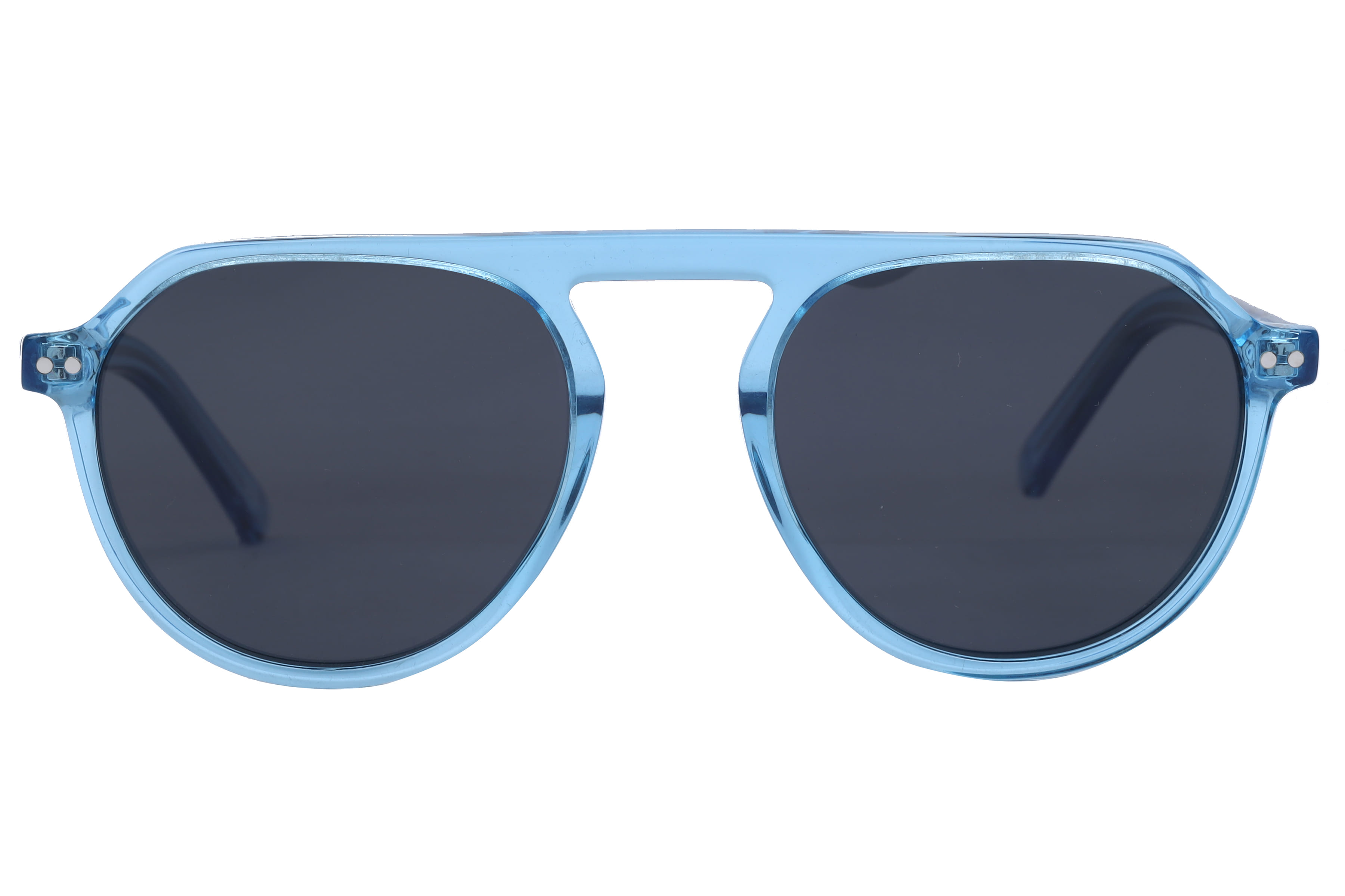 Champ 2110 Sunglass Transparent Blue Kids Full Shell Sunglass — Transparent Blue frame — view 2