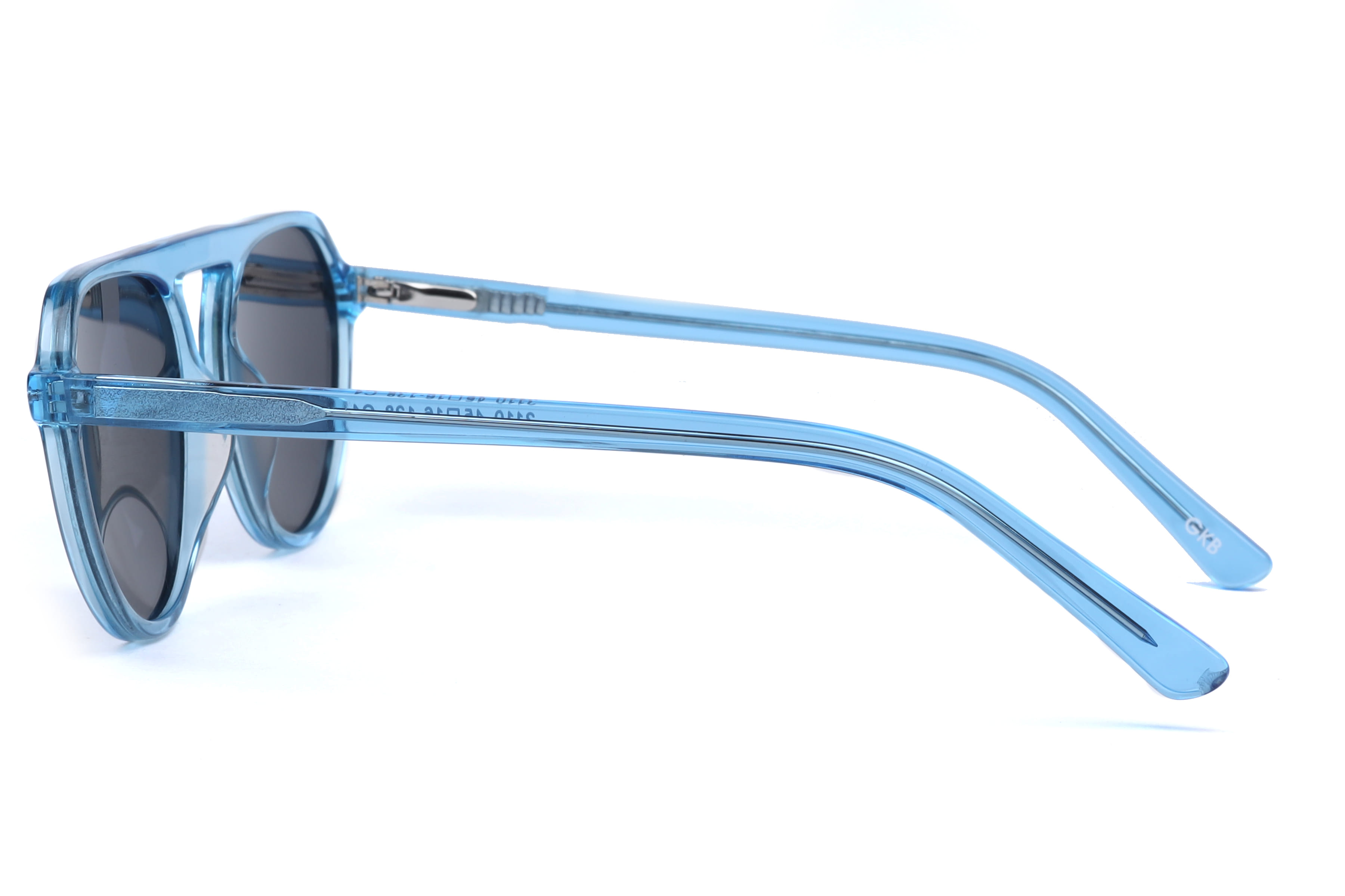 Champ 2110 Sunglass Transparent Blue Kids Full Shell Sunglass — Transparent Blue frame — view 3