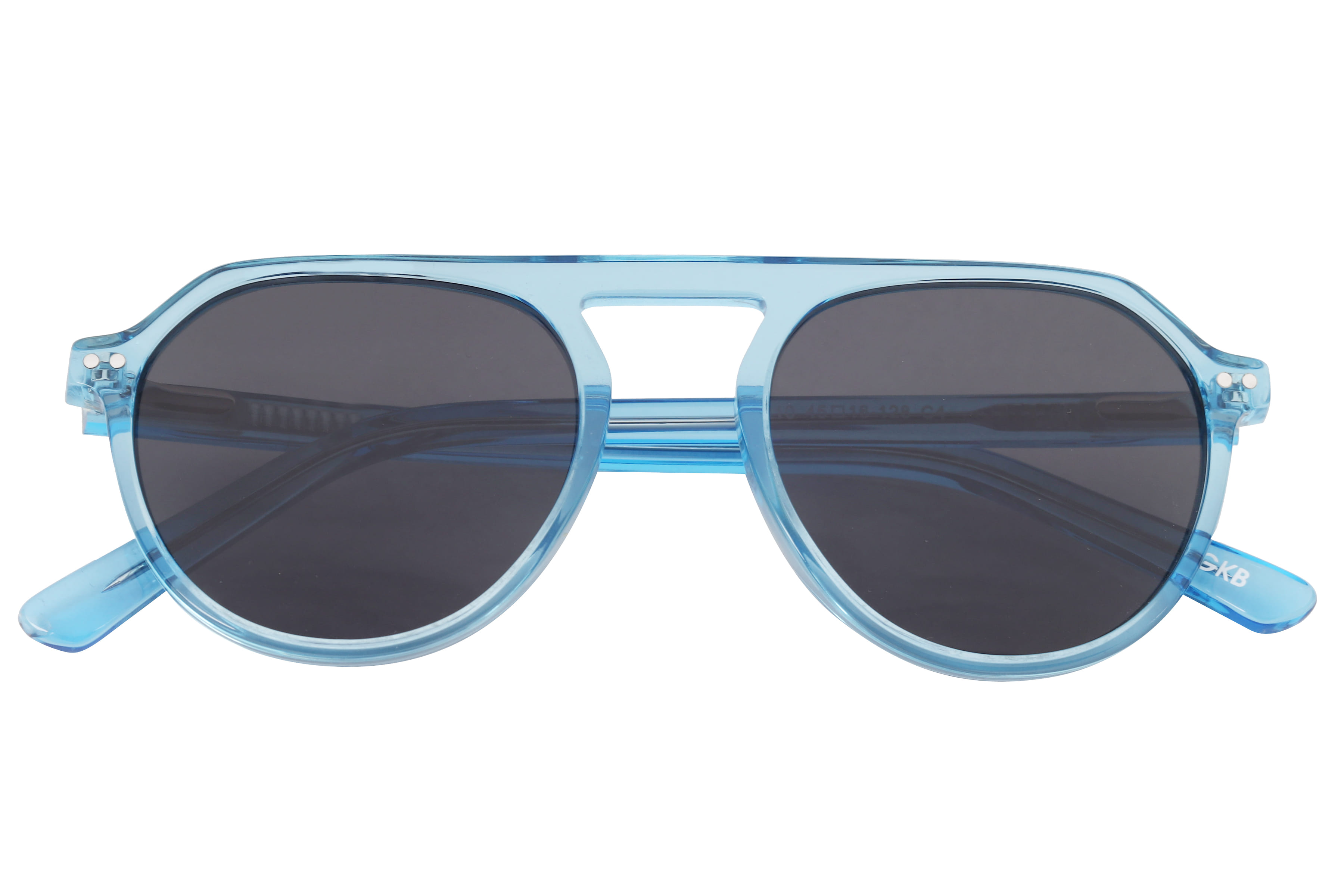 Champ 2110 Sunglass Transparent Blue Kids Full Shell Sunglass — Transparent Blue frame — view 4