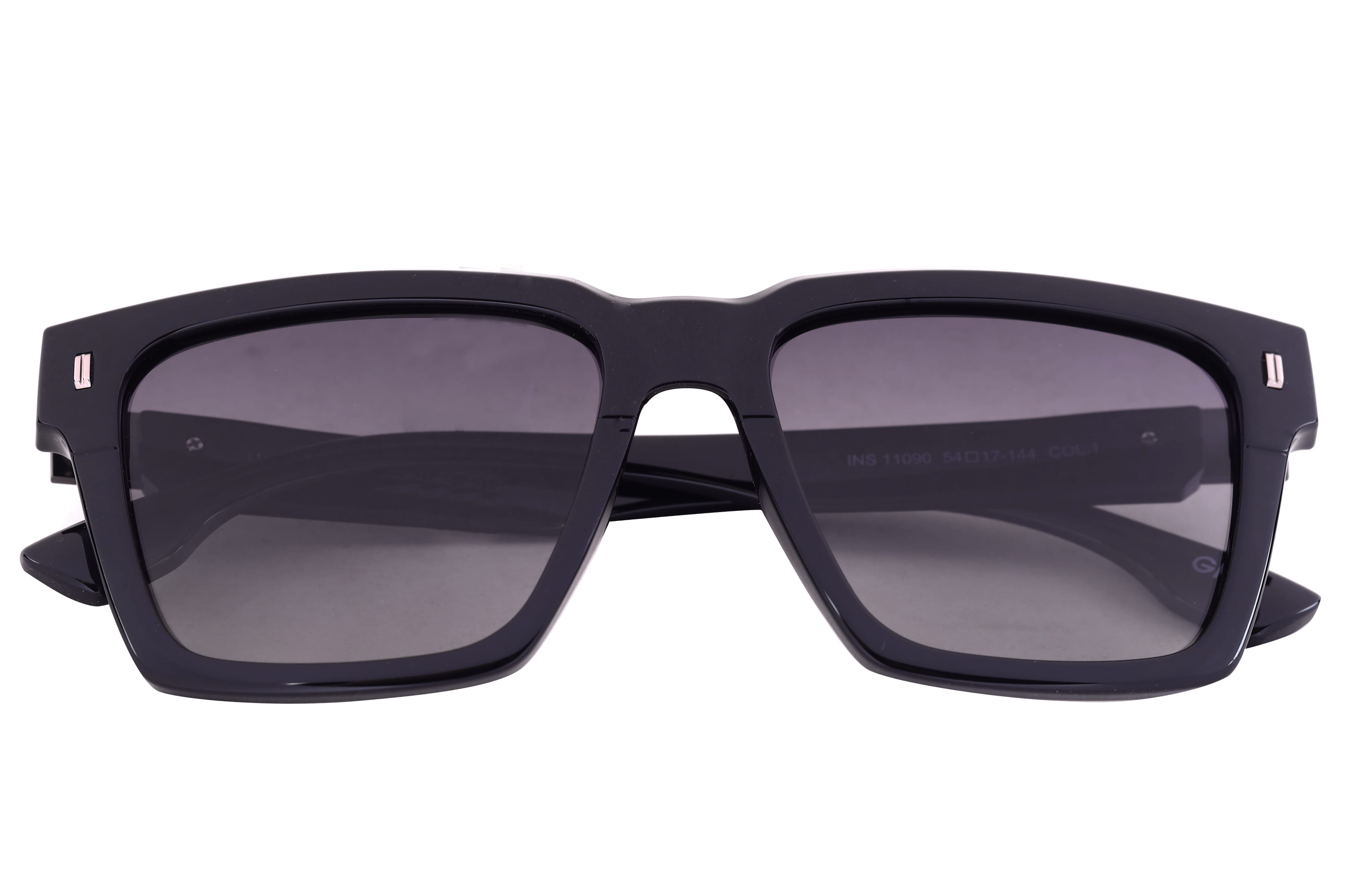 Inspira 11090 Sunglass Black Male Full Shell Sunglass — Black frame — view 4