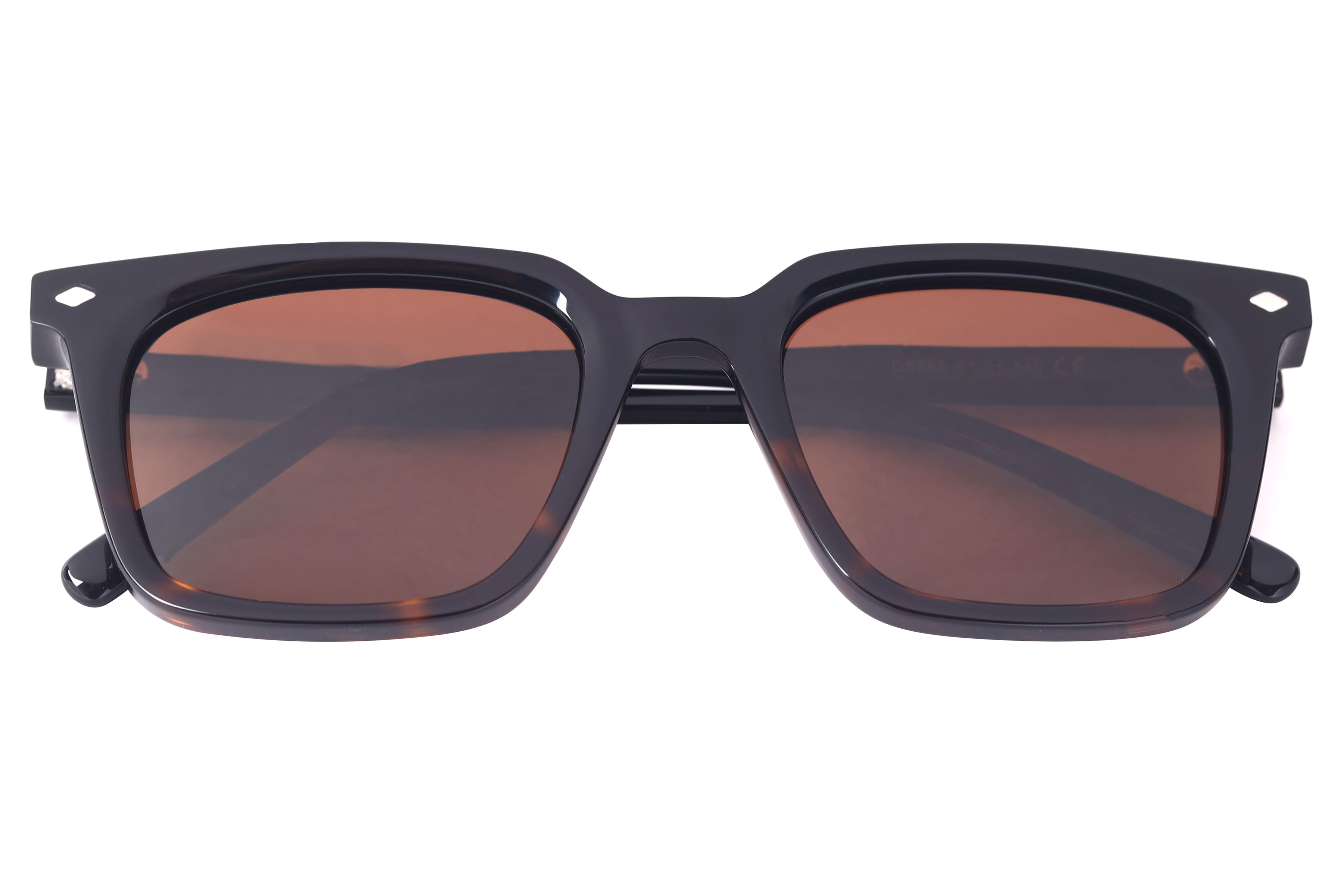 Inspira G5985 Sunglass Havana Male Full Shell Sunglass — Havana frame — view 3