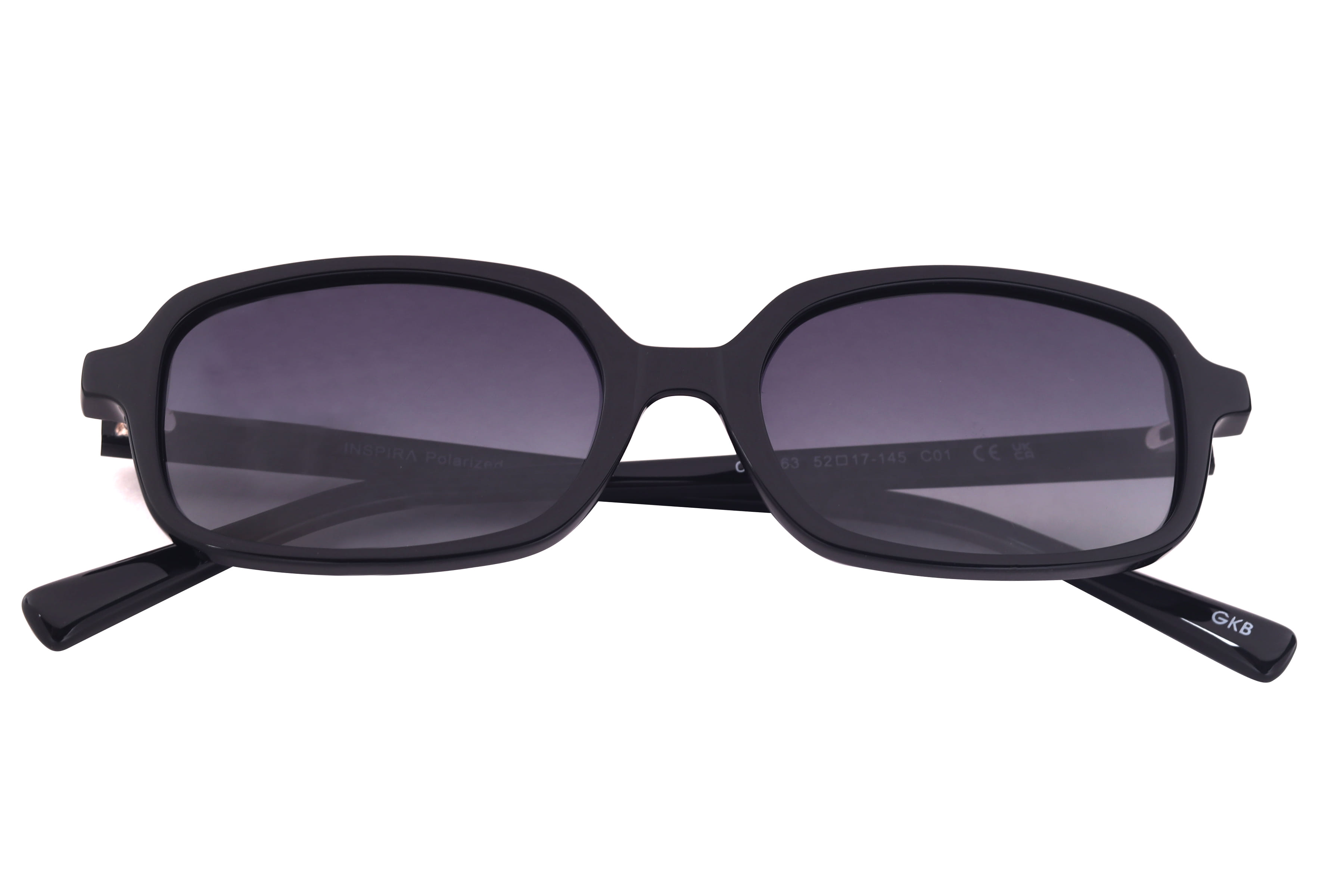 Inspira CO1163 Sunglass Black Unisex Full Shell Sunglass — Black frame — view 3