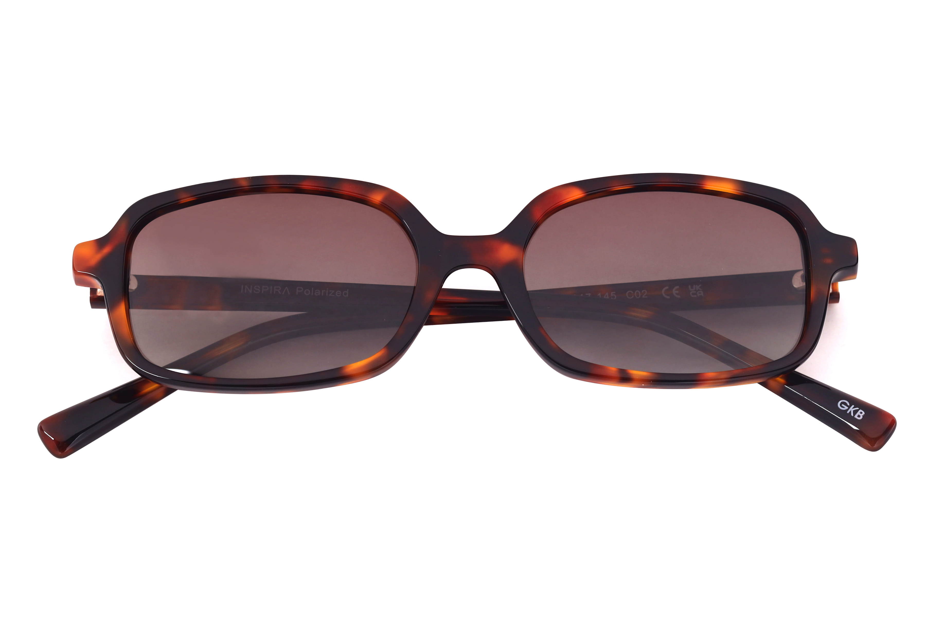 Inspira CO1163 Sunglass Havana Unisex Full Shell Sunglass — Havana frame — view 3
