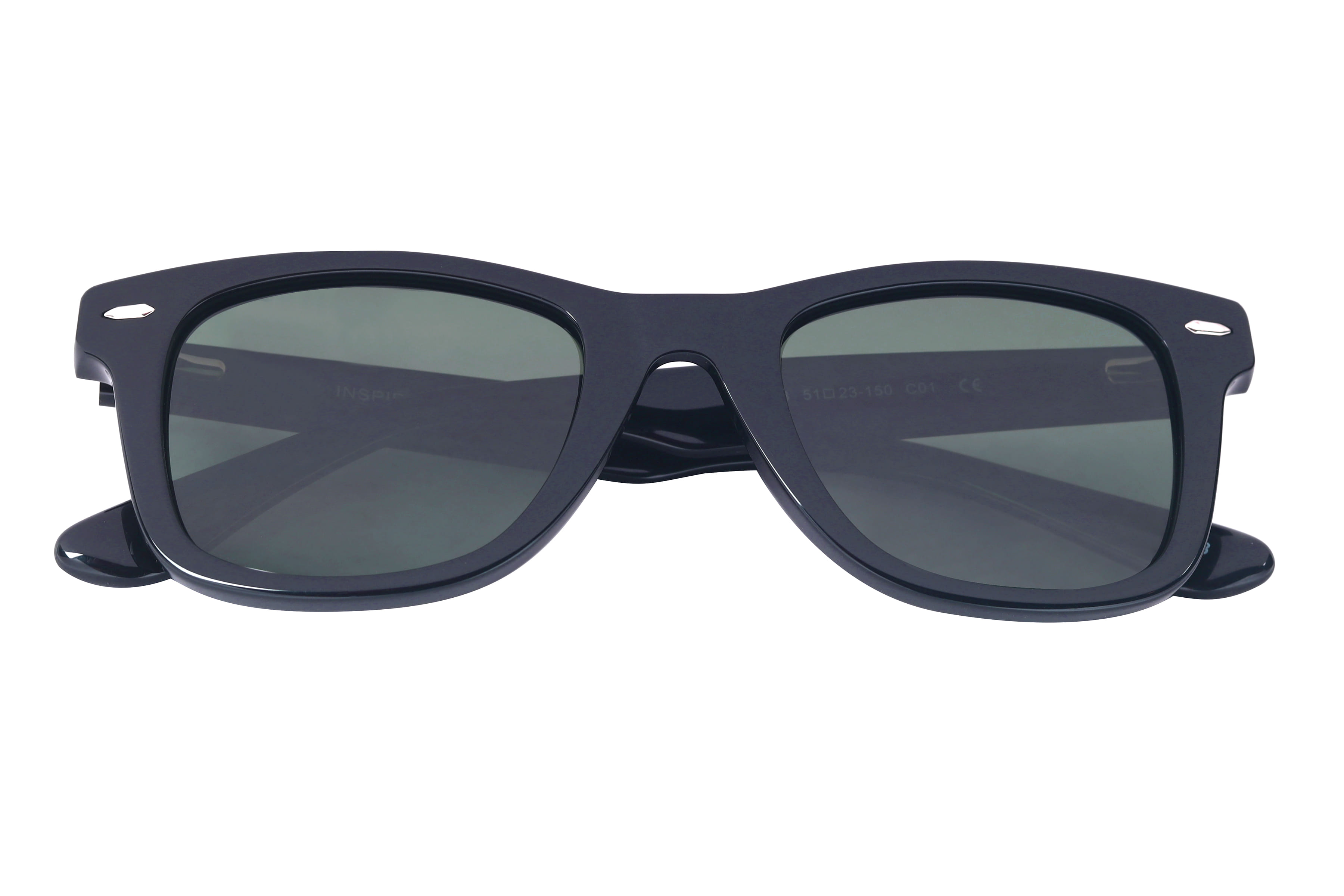 Inspira CO1018 Sunglass Black Male Full Shell Sunglass — Black frame — view 4