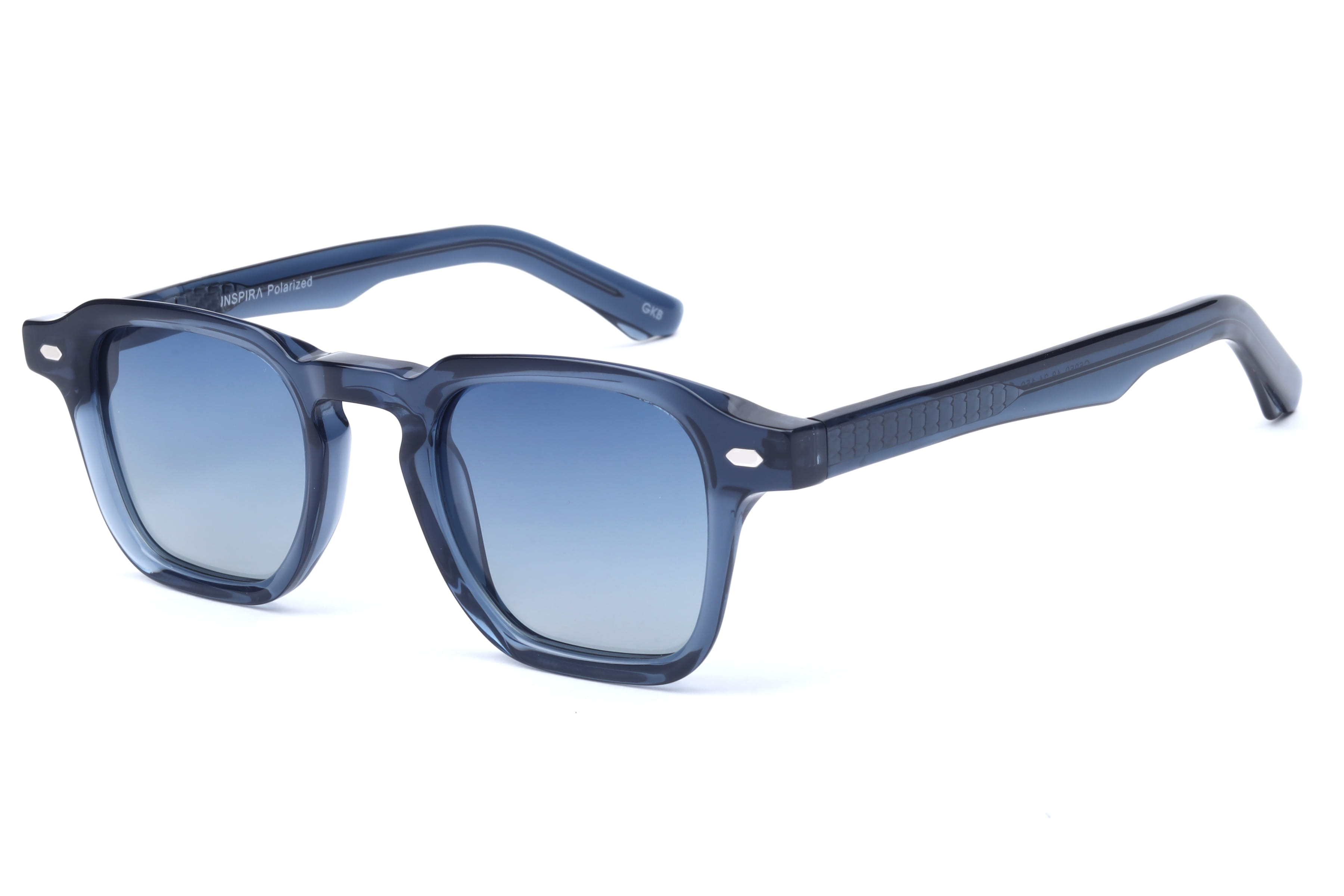 Inspira G5959 Sunglass Transparent Blue Male Full Shell Sunglass — Transparent Blue frame — view 1