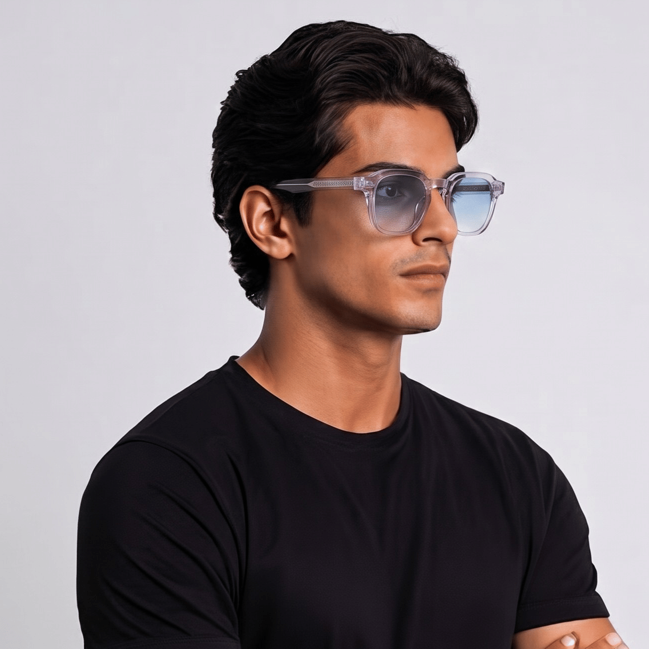 Inspira G5959 Sunglass Transparent Male Full Shell Sunglass — Transparent frame — view 6