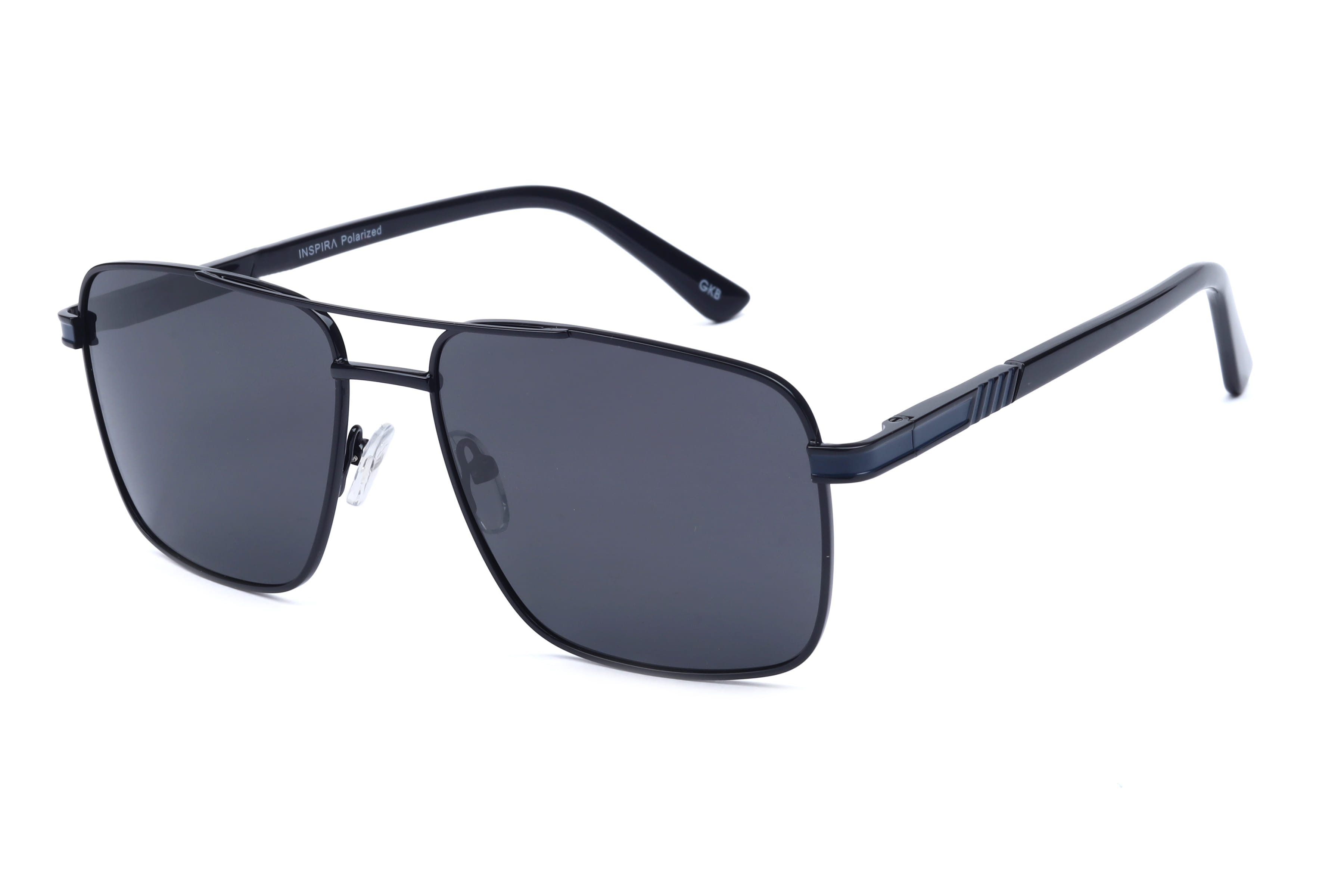 Inspira 6387 Sunglass Black Male Full Metal — Black frame