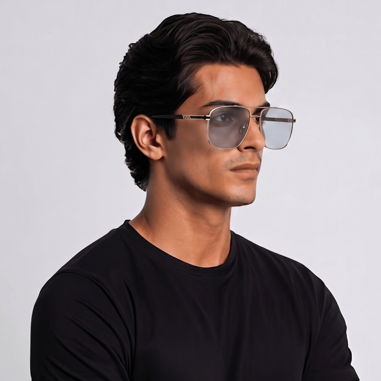 Inspira 6387 Sunglass Gold Male Full Metal Sunglass — Gold frame — view 2