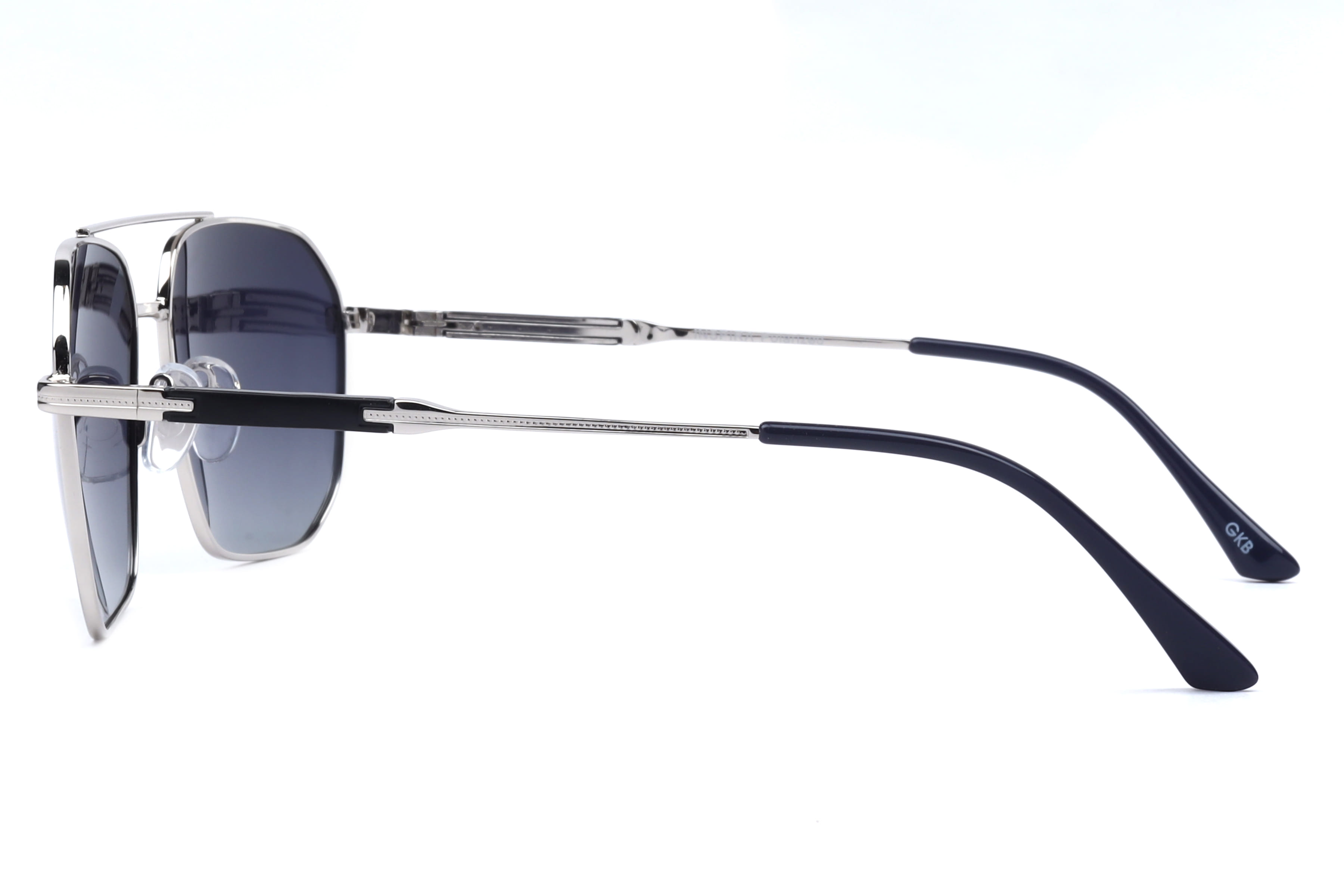 Inspira 6402 Sunglass Silver Male Full Metal Sunglass — Silver frame — view 3