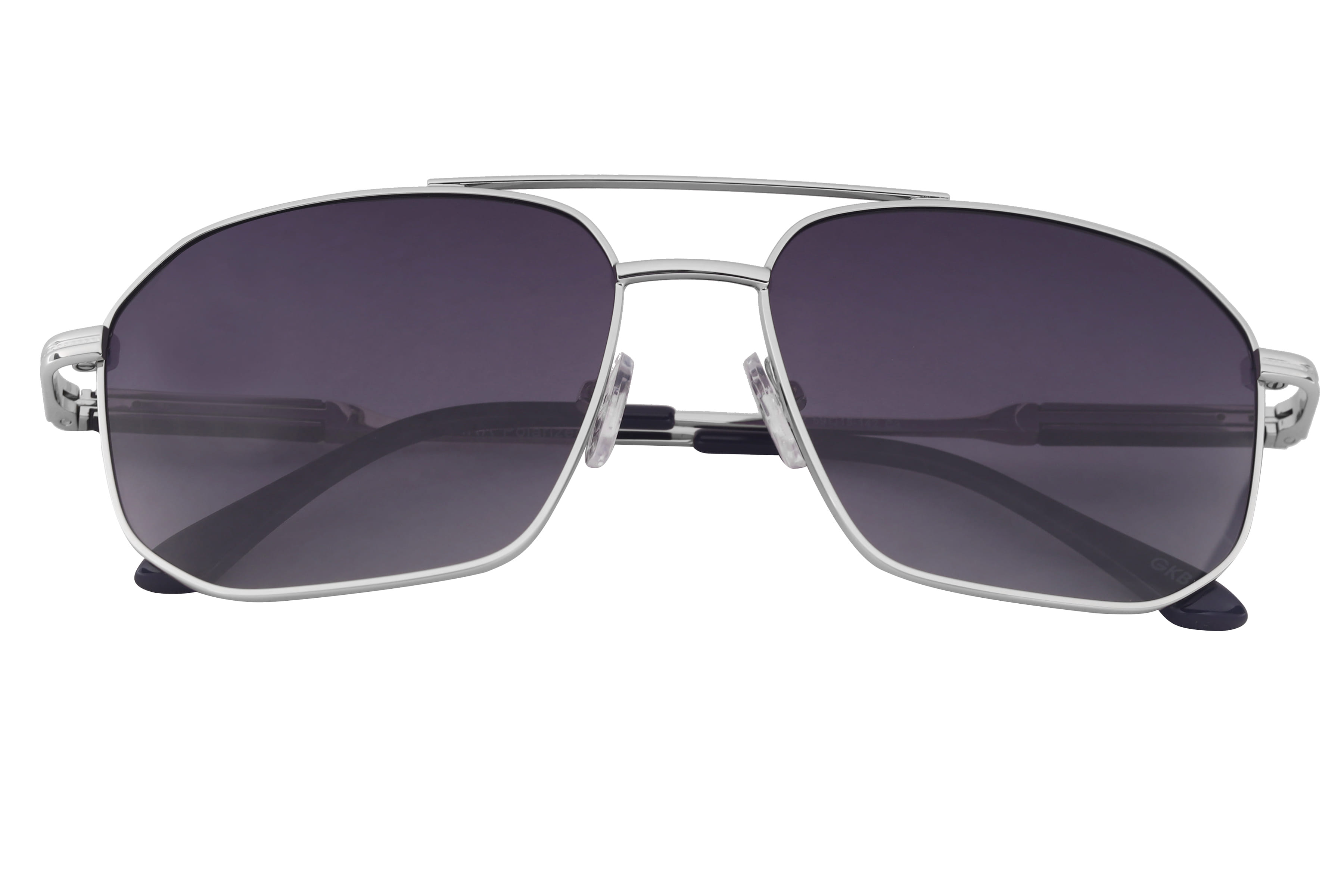 Inspira 6402 Sunglass Silver Male Full Metal Sunglass — Silver frame — view 4