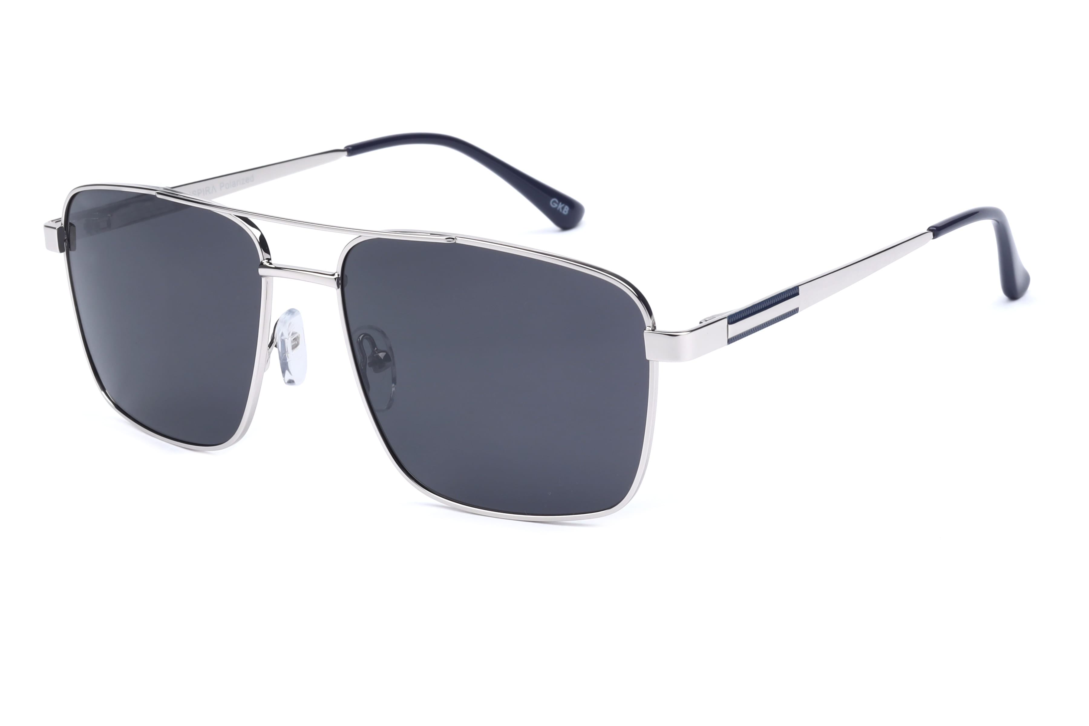 Inspira 6353 Sunglass Silver Male Full Metal Sunglass — Silver frame — view 1