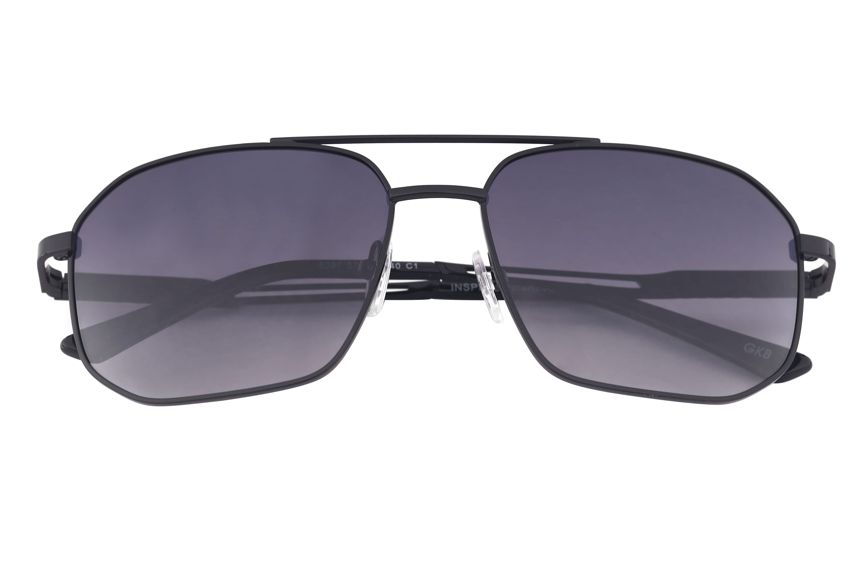 Inspira 6397 Sunglass Black Male Full Metal Sunglass — Black frame — view 4
