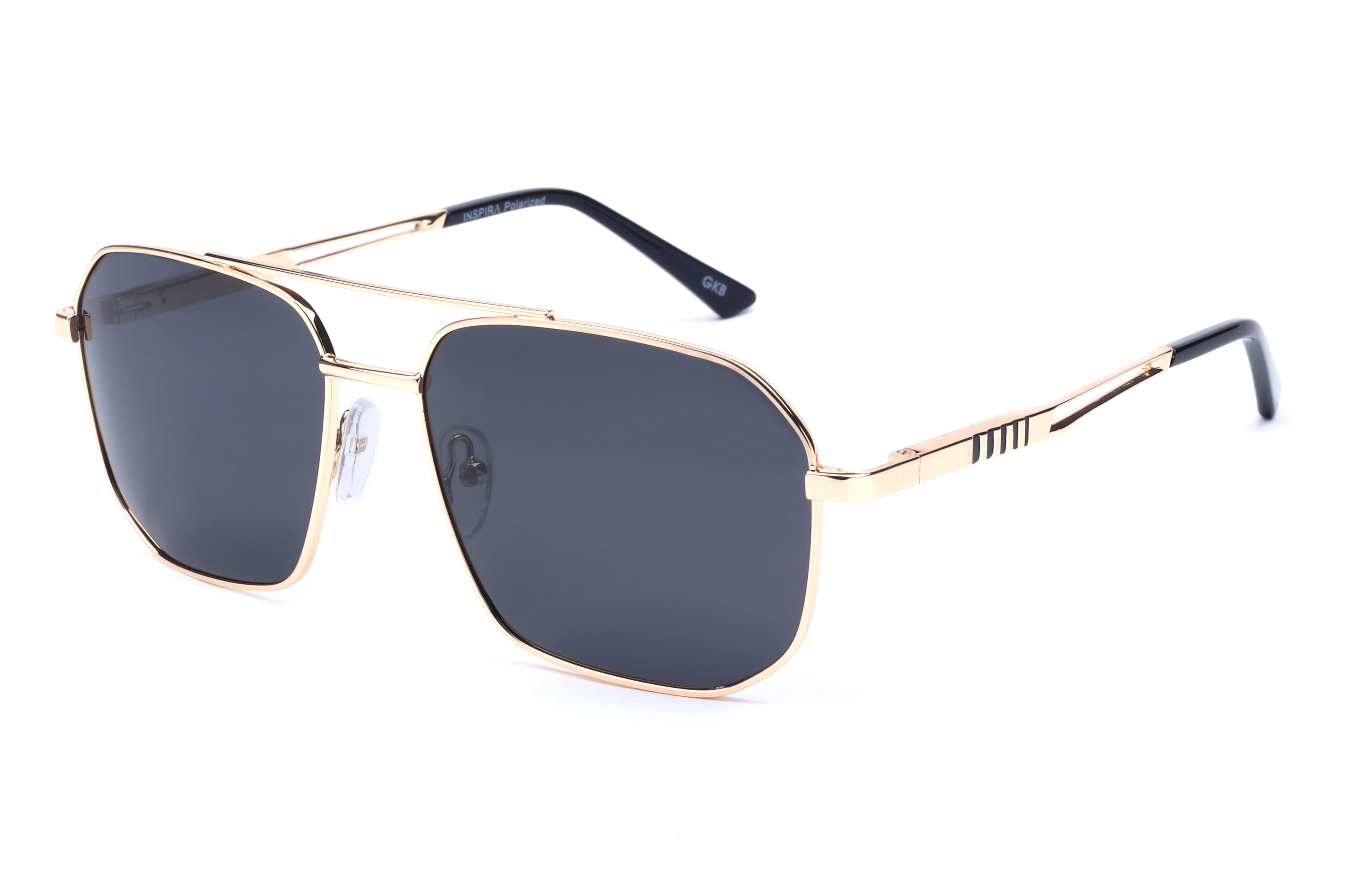 Inspira 6397 Sunglass Gold Male Full Metal Sunglass — Gold frame — view 1