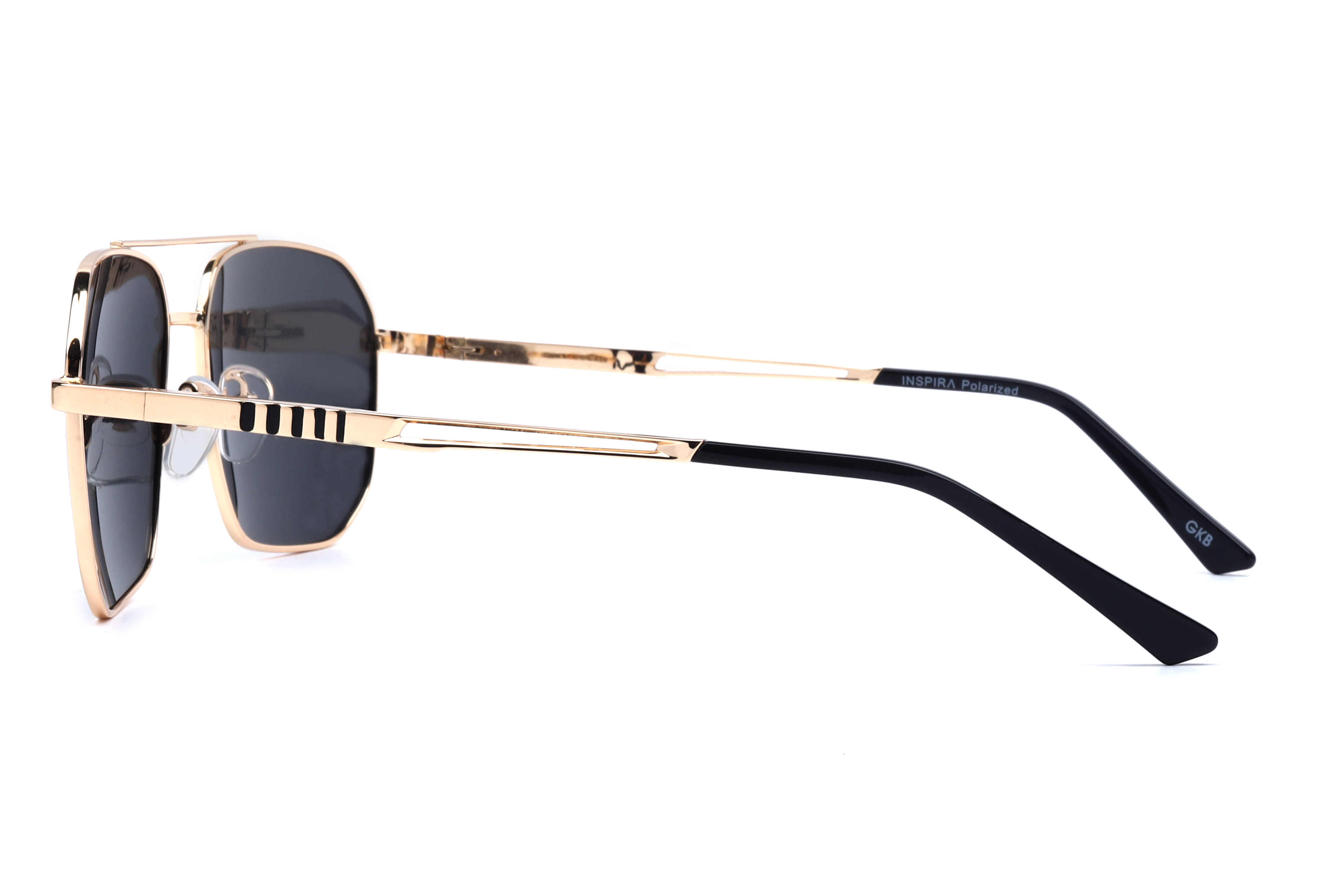 Inspira 6397 Sunglass Gold Male Full Metal Sunglass — Gold frame — view 3