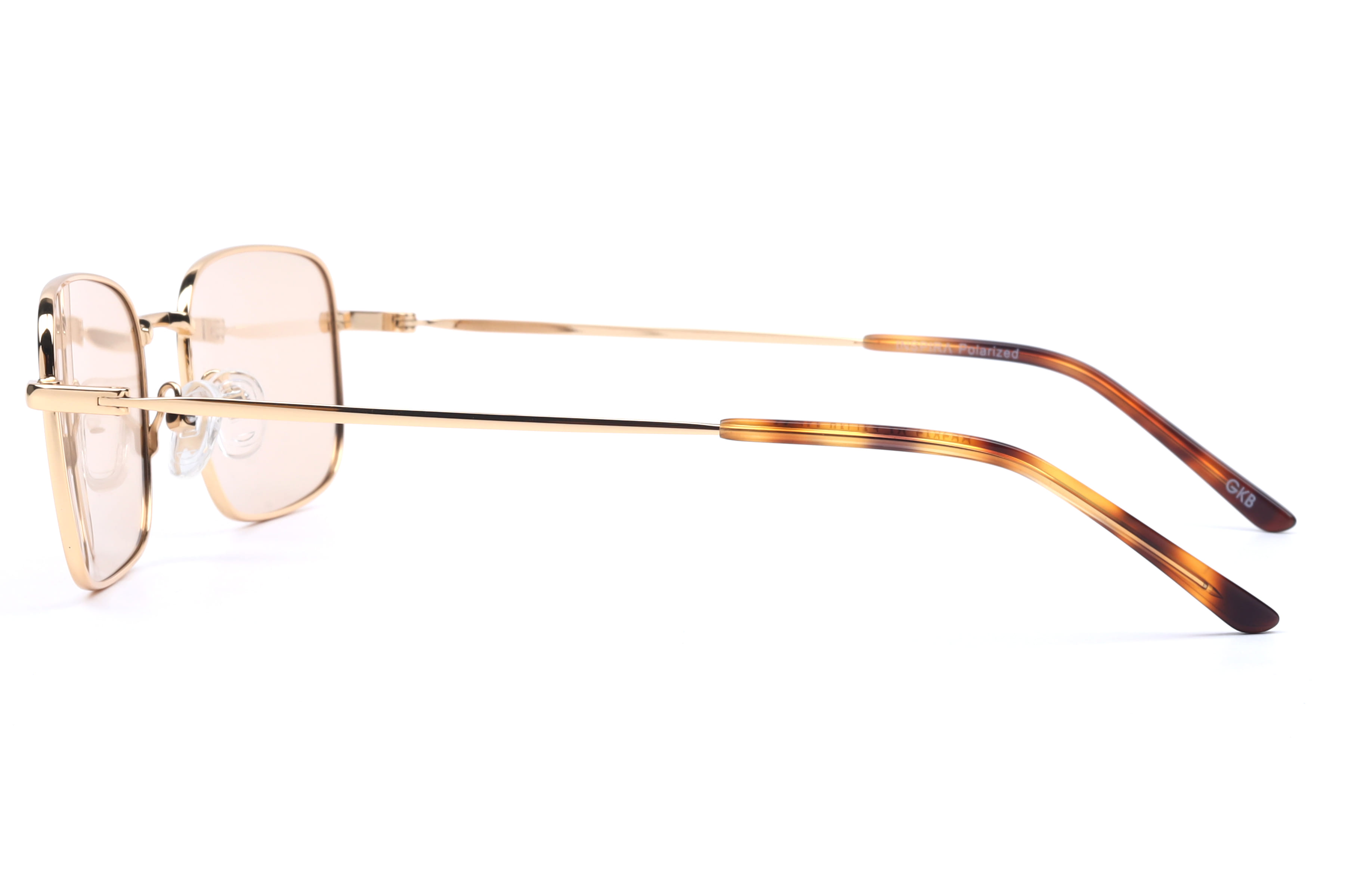 Inspira GS7017 Sunglass Gold Unisex Full Metal Sunglass — Gold frame — view 3