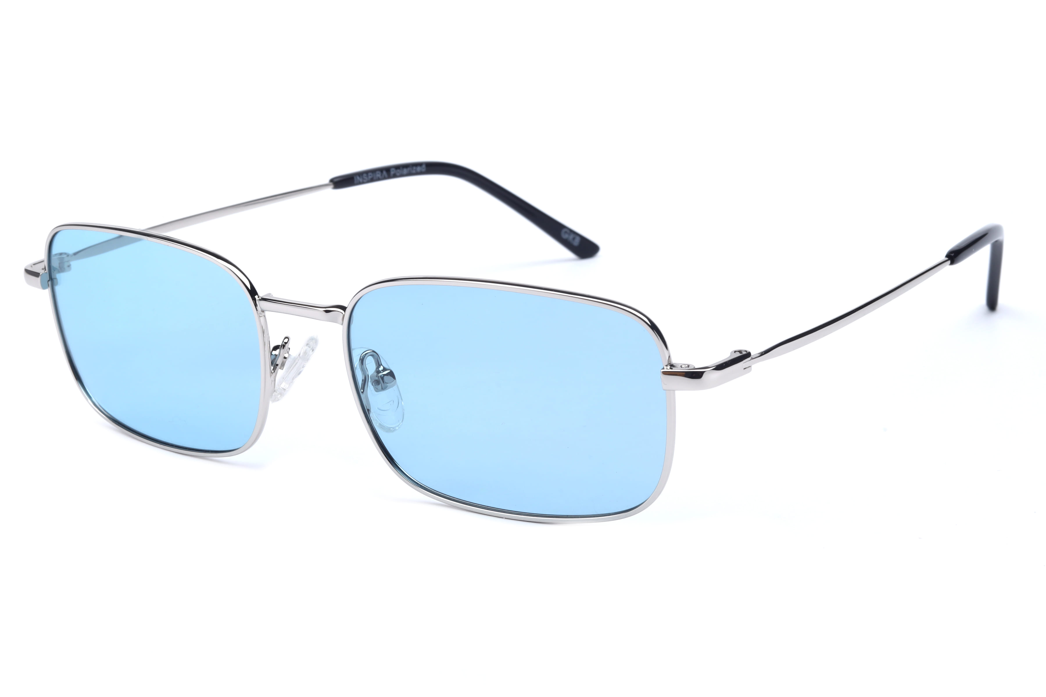 Inspira GS7017 Sunglass Silver Unisex Full Metal Sunglass — Silver frame — view 1